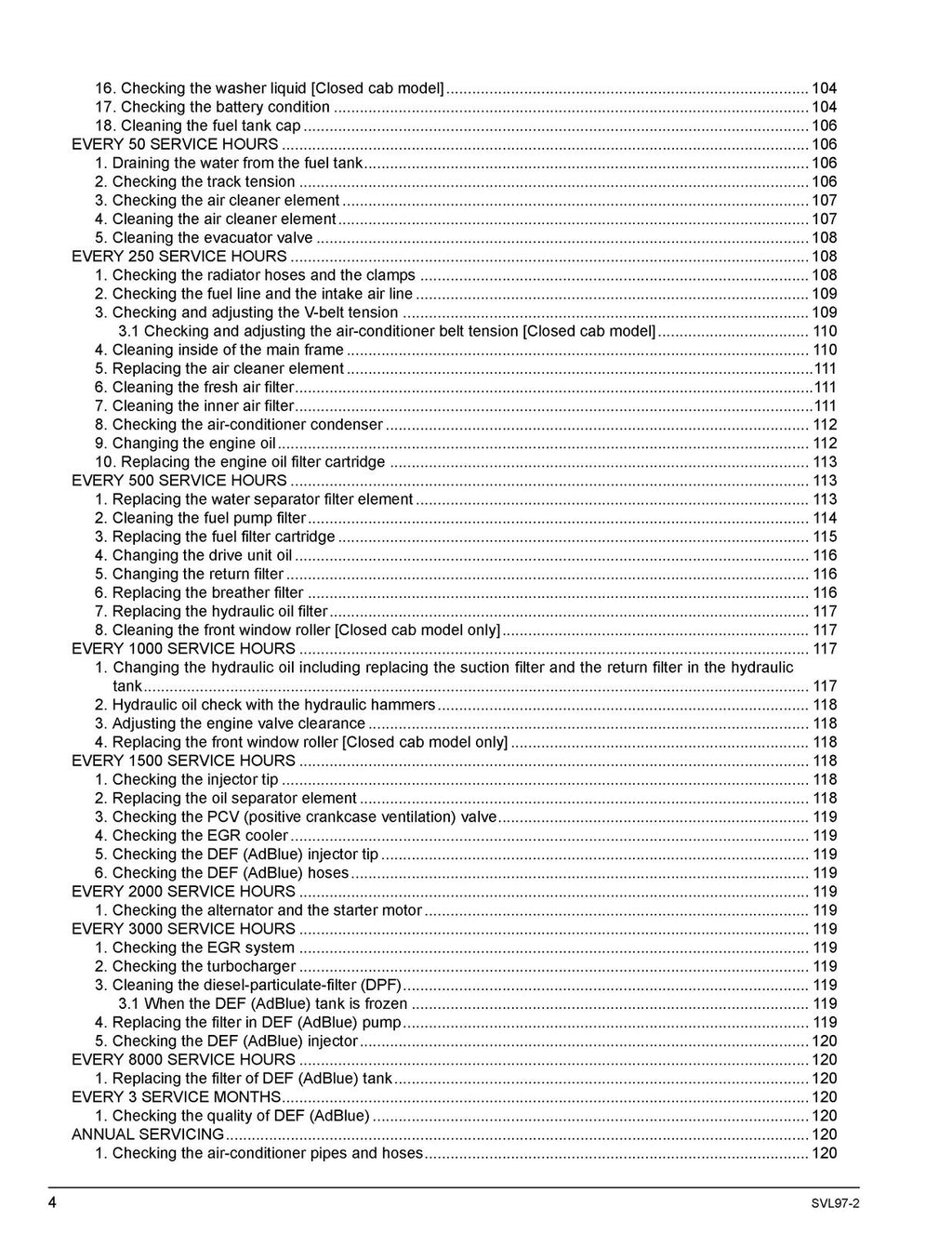 KUBOTA SVL97-2 TRACK LOADER OPERATORS MANUAL - STEEL WIRE BOUND - TOUGH COVERS