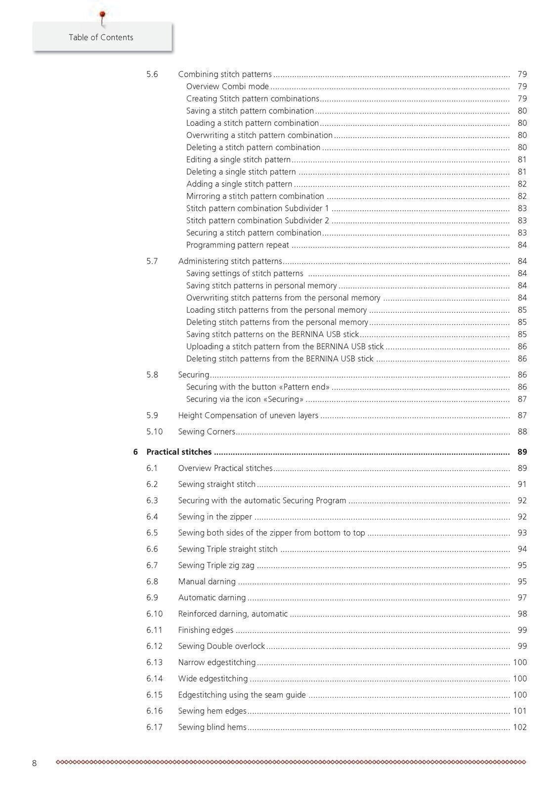 BERNINA 770 QE Sewing Machine User Manual Operation Guide