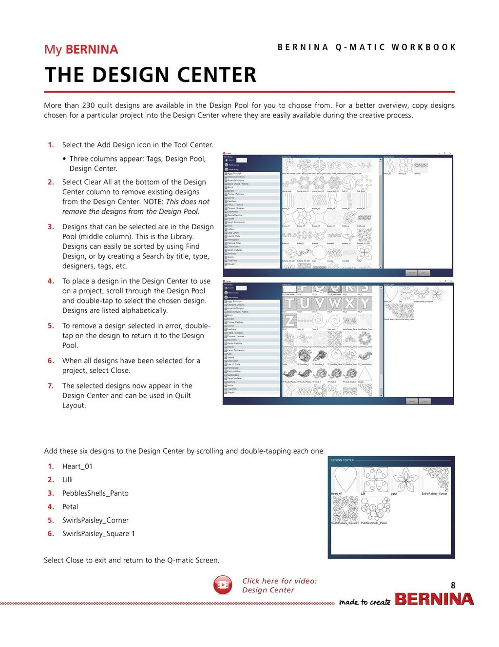 BERNINA Q-MATIC Workbook for Q 20 Q 24 Q20 Q24 Q16 PLUS on Frame - WIRE BOUND