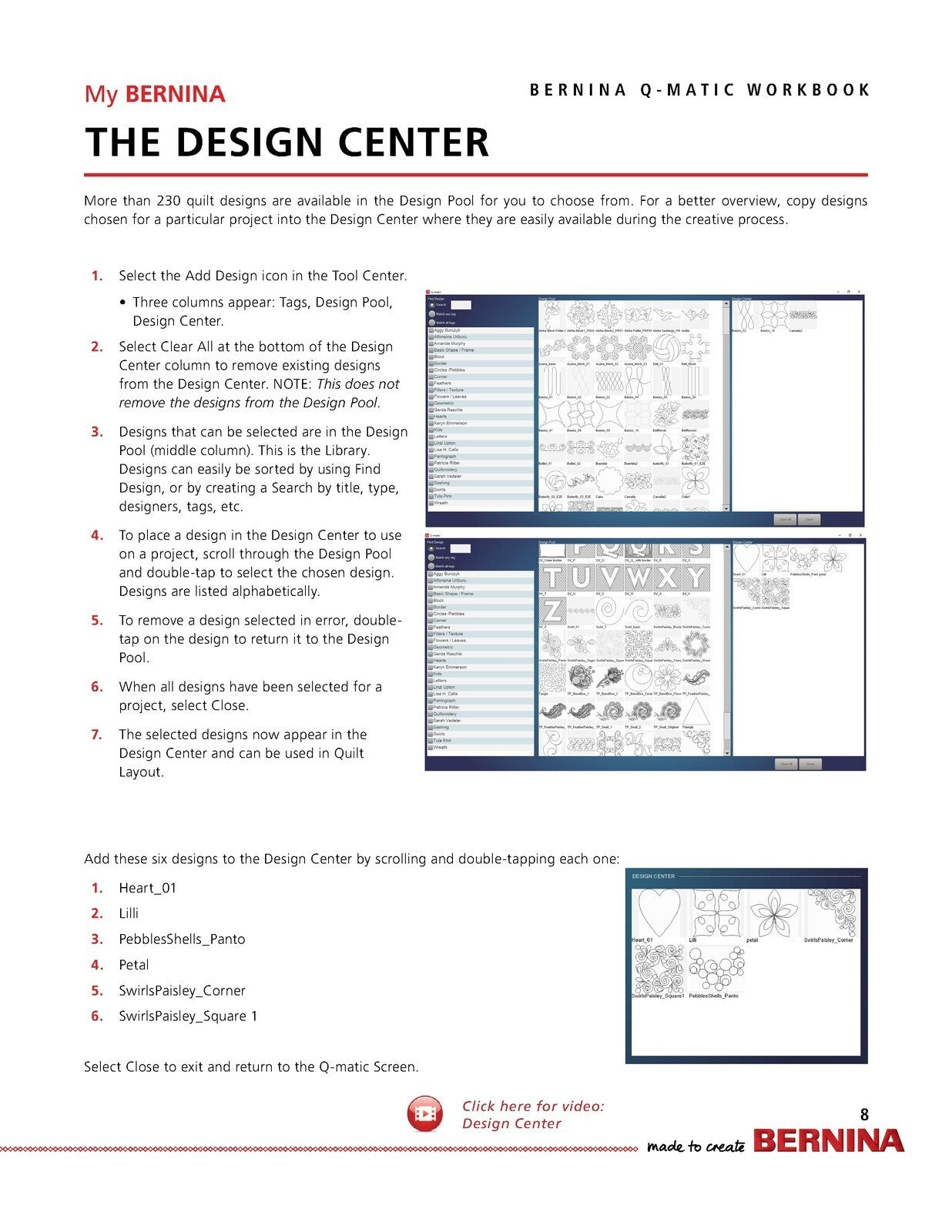 BERNINA Q-MATIC Workbook for Q 20 Q 24 Q20 Q24 Q16 PLUS on Frame - WIRE BOUND