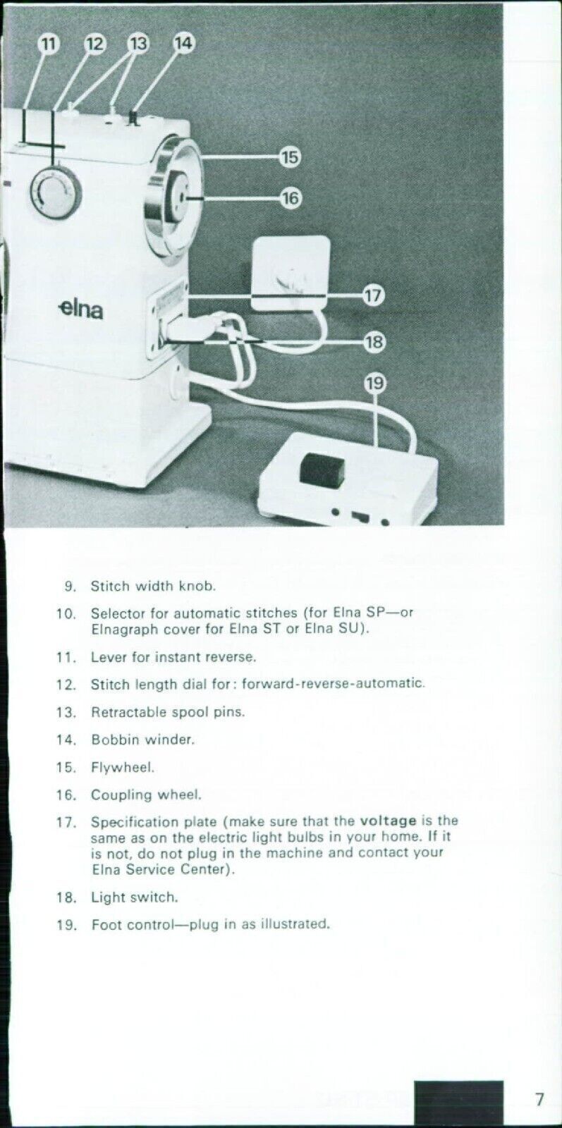 ELNA SP ST SU Special Star Super Sewing Machine User Manual - TOUGH WIRE BINDING