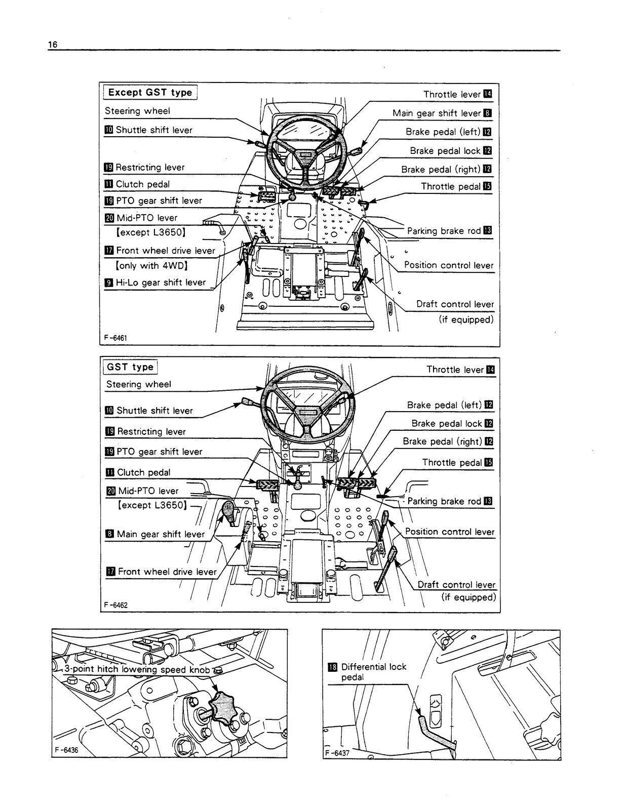 KUBOTA L2650 L2950 L3450 L3650 OPERATORS MANUAL - WIRE BOUND - PROTECTIVE COVERS