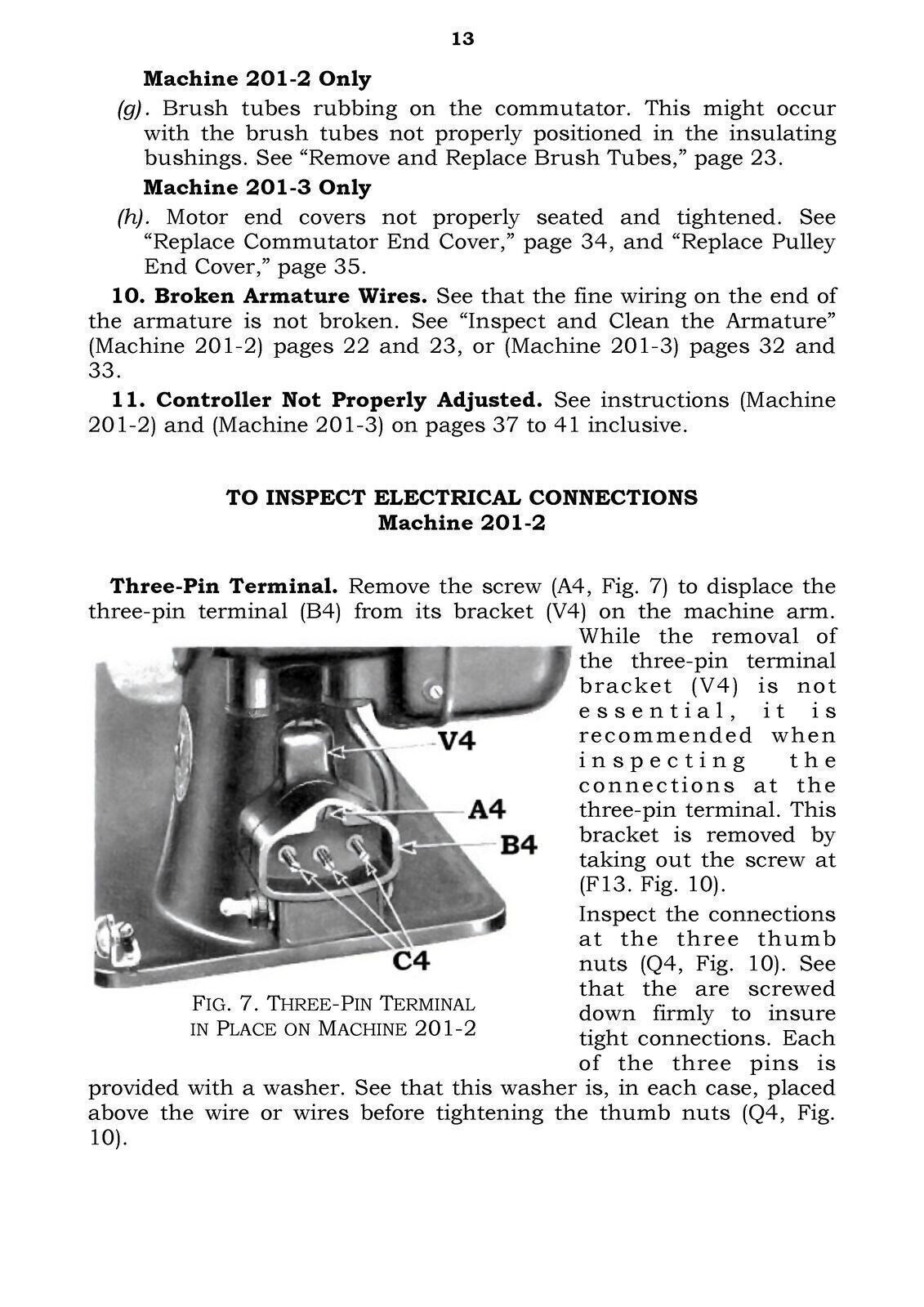 SINGER 201-1 201-2 201-3 201-4 1200-1 ADJUSTERS Manual - TOUGH WIRE BINDING