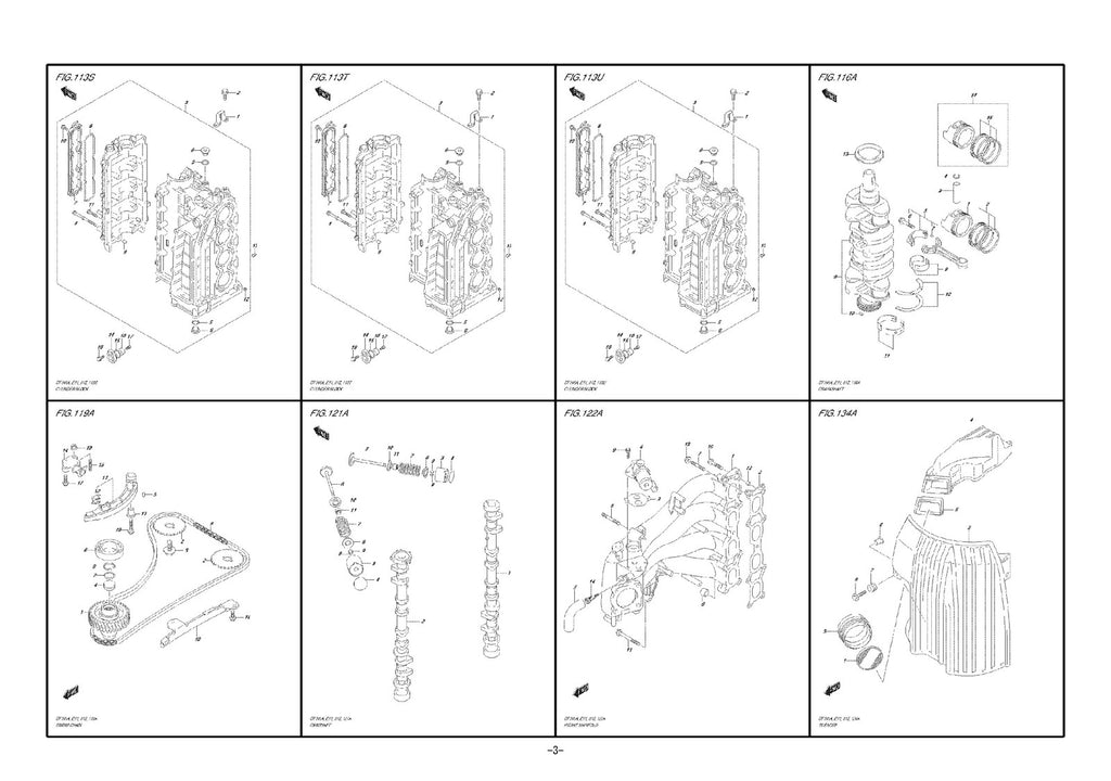 SUZUKI DF100A DF115A DF140A OUTBOARD PARTS CATALOGUE MANUAL - BOUND - COVERS