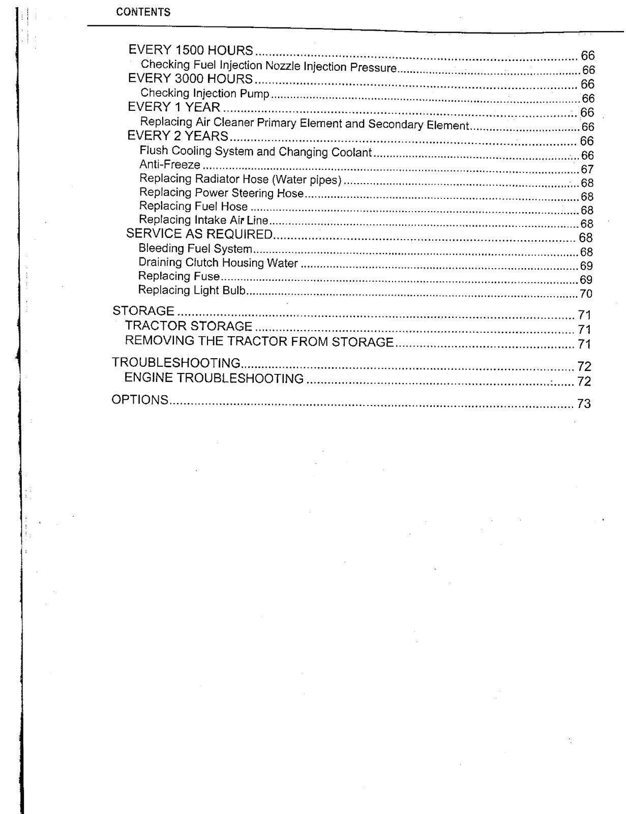 KUBOTA L4400 INSTRUCTION MANUAL - STEEL WIRE BOUND - PROTECTIVE COVERS