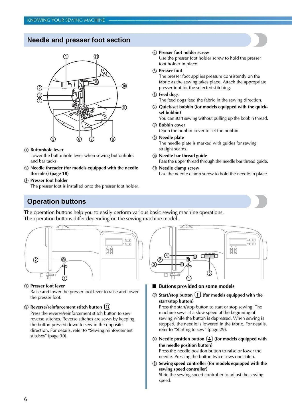 Brother Project Runway XR9500PRW Sewing Machine Manual User Guide COLOR