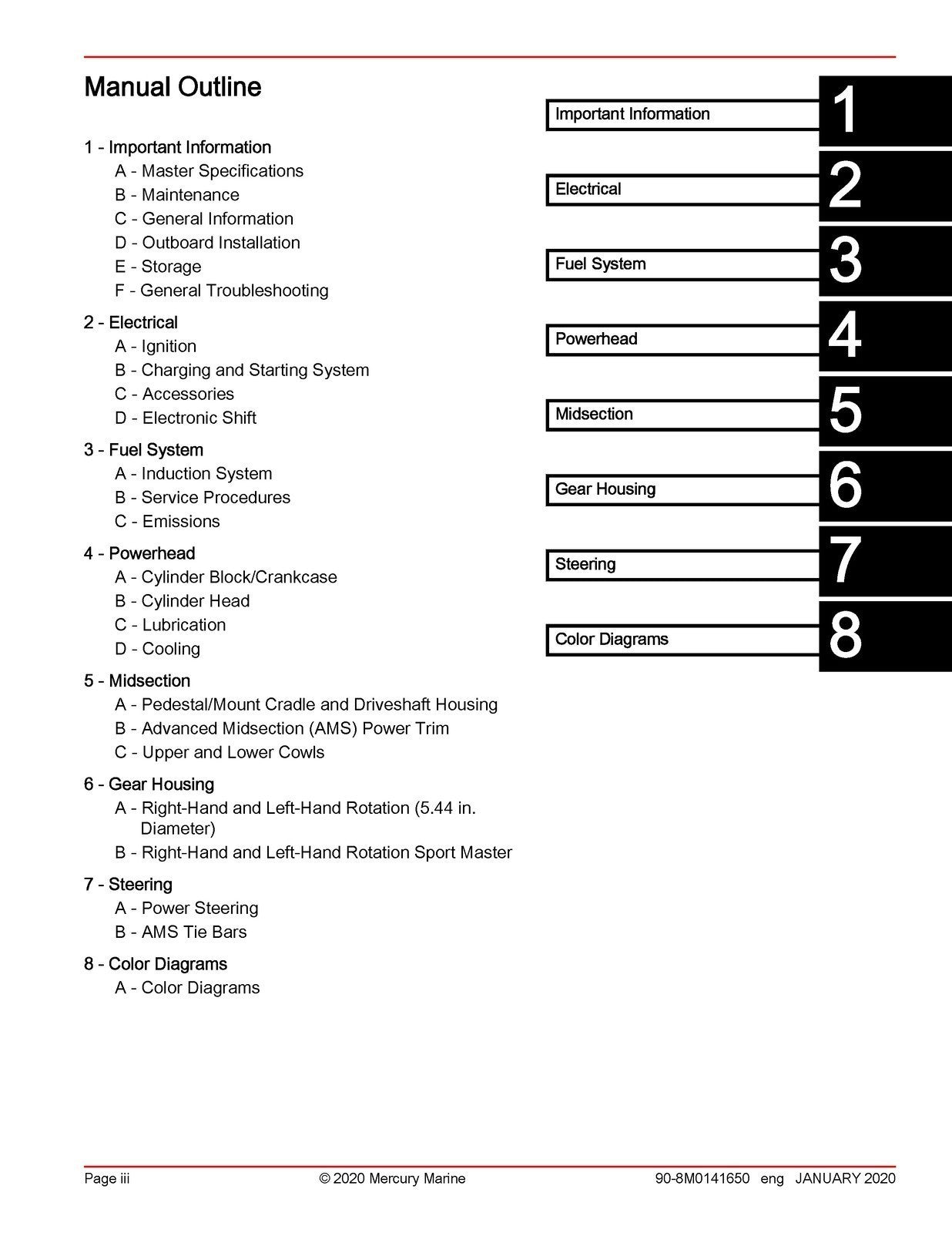 MERCURY RACING 450R SERVICE MANUAL - STEEL WIRE BOUND - COVERS - XL FOLDOUT DIAG