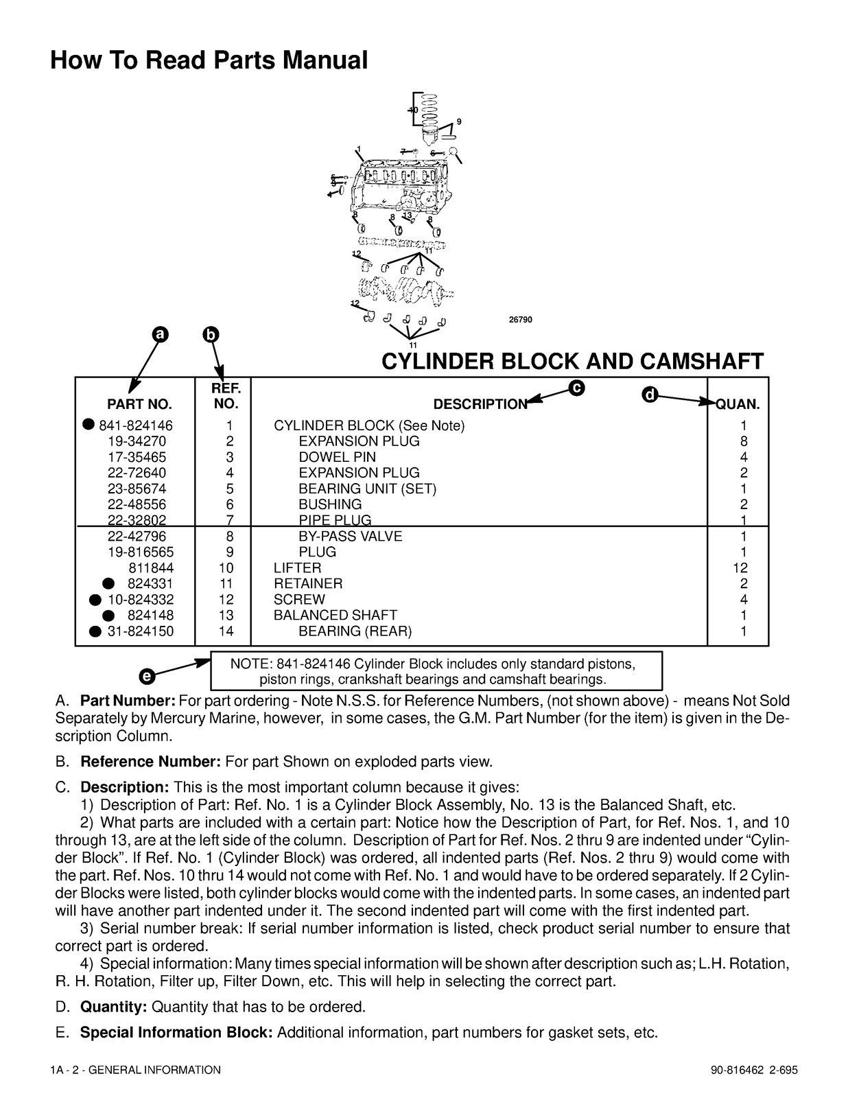 MERCURY MERCRUISER NO. 13 MARINE ENGINES SERVICE MANUAL - WIRE BOUND - COVERS