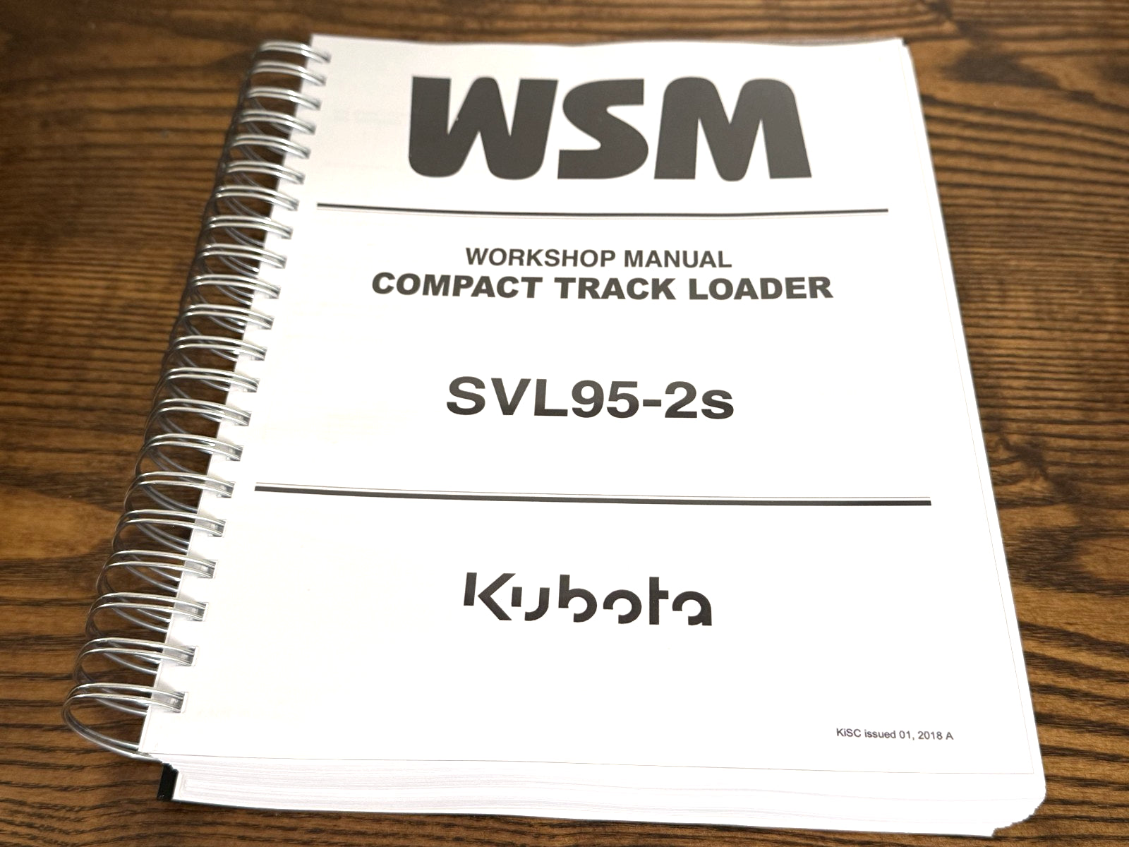 KUBOTA SVL95-2 COMPACT TRACK LOADER WORKSHOP MANUAL - WIRE BOUND - XL FOLDOUTS!