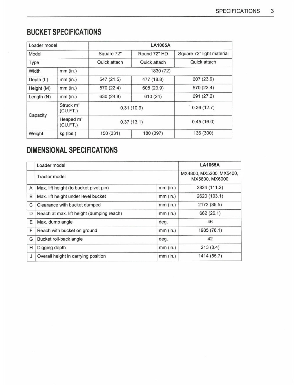 KUBOTA LA1065A Front Loader Operators Manual - STEEL WIRE BOUND - TOUGH COVERS