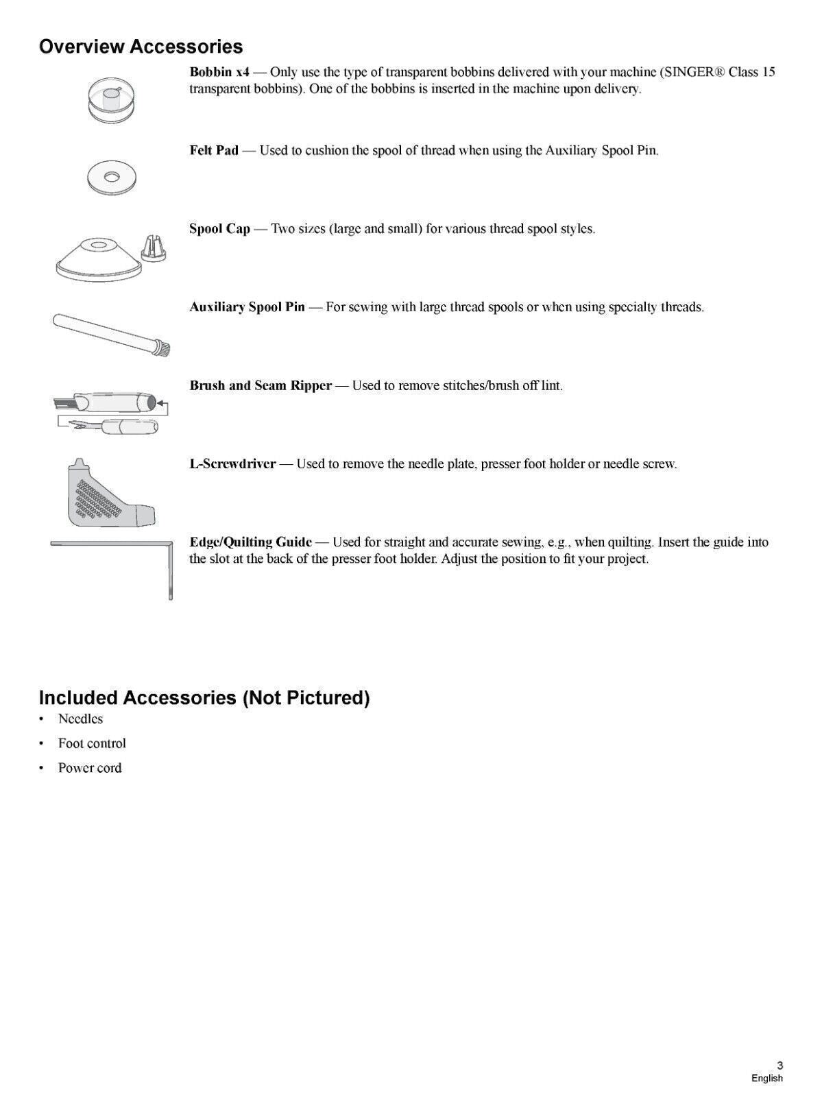 SINGER ME457 Sewing Machine User Manual Operation Guide [DURABLE WIRE BINDING]
