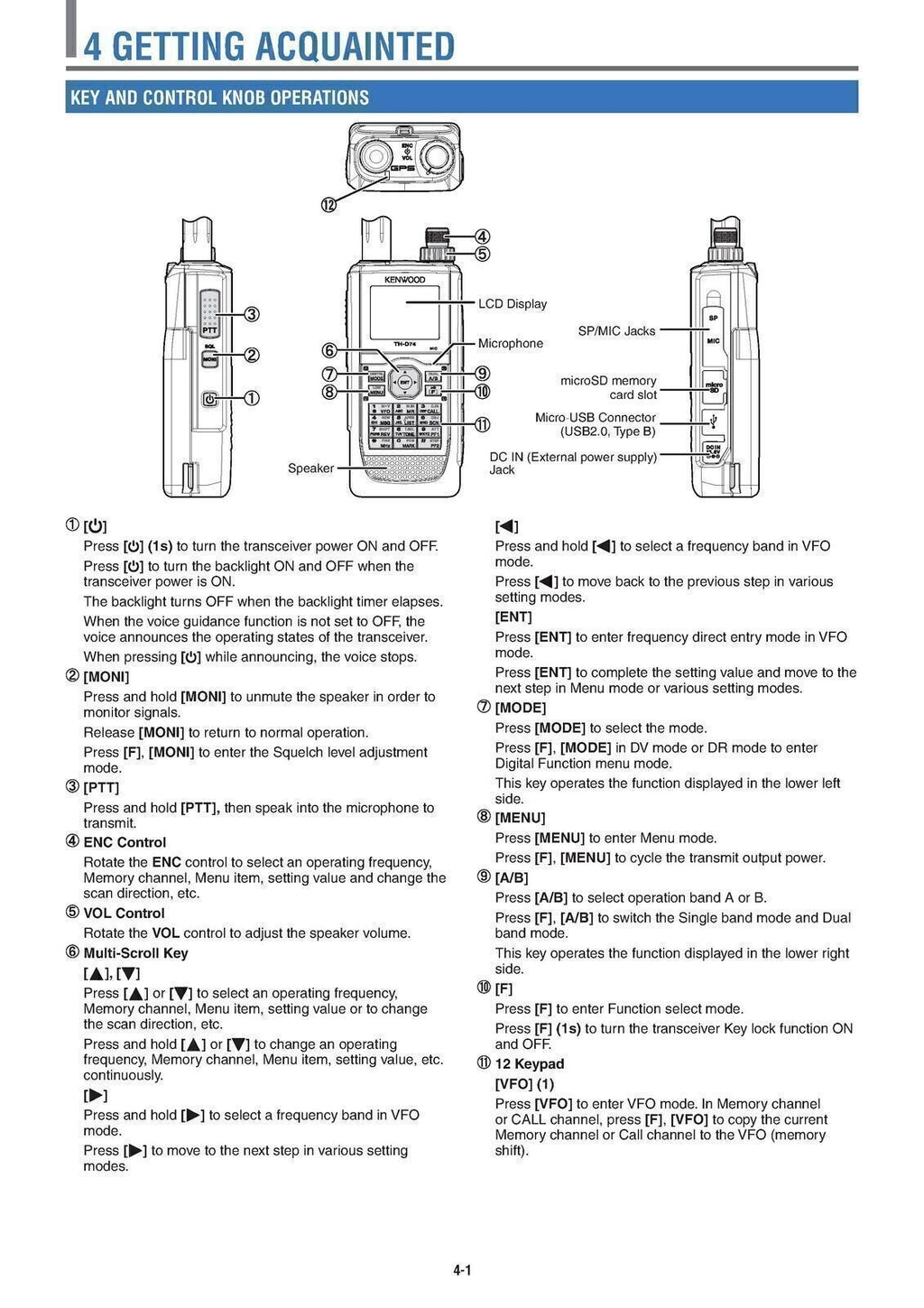 KENWOOD TH-D74A TH-D74E Operating Manual Instructions Guide 129 PAGES