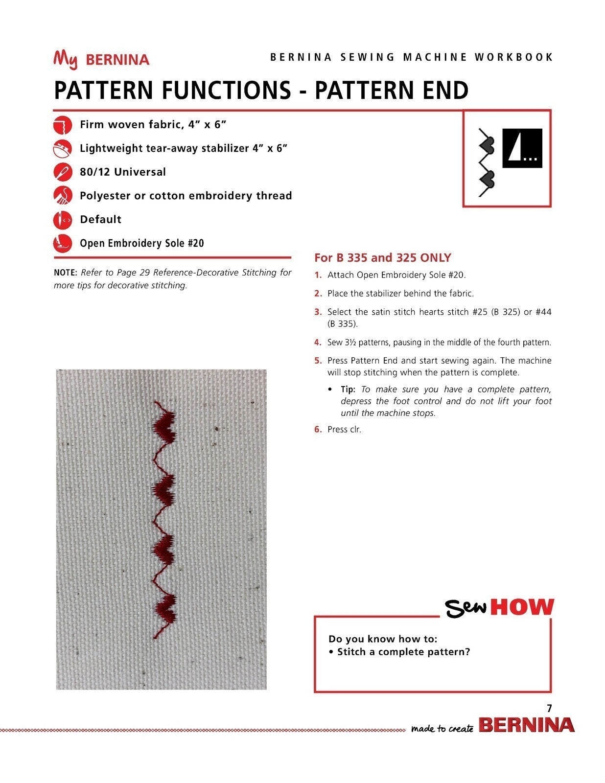 BERNINA Mastery Series Sewing Machine for 335 325 215 Workbook - WIRE BOUND
