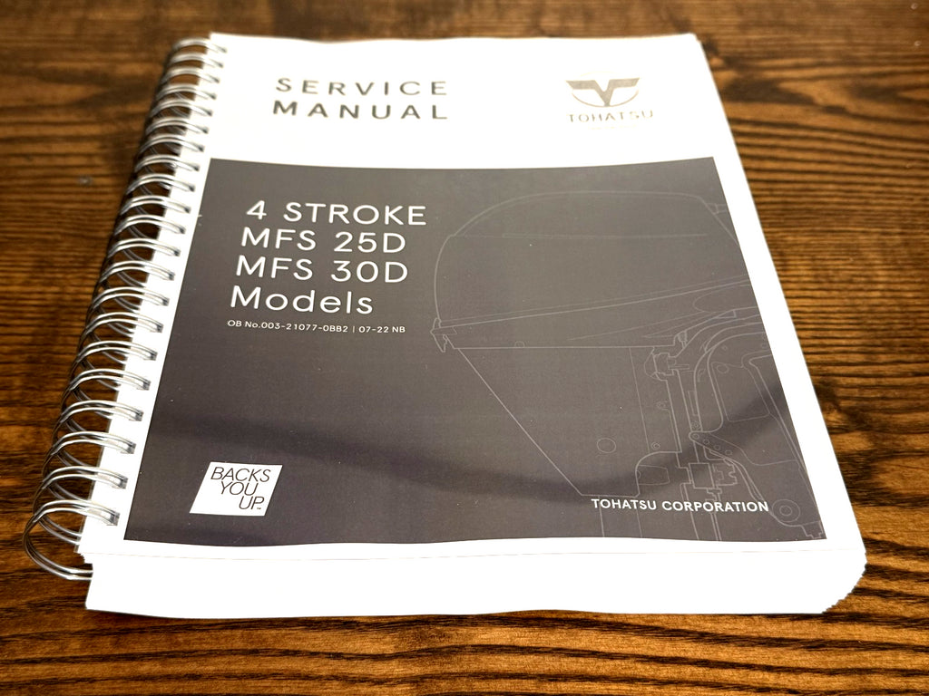 TOHAYSU 4 STROKE MFS 25D 30D SERVICE MANUAL- WIRE BOUND- TOUGH COVERS - FOLDOUTS