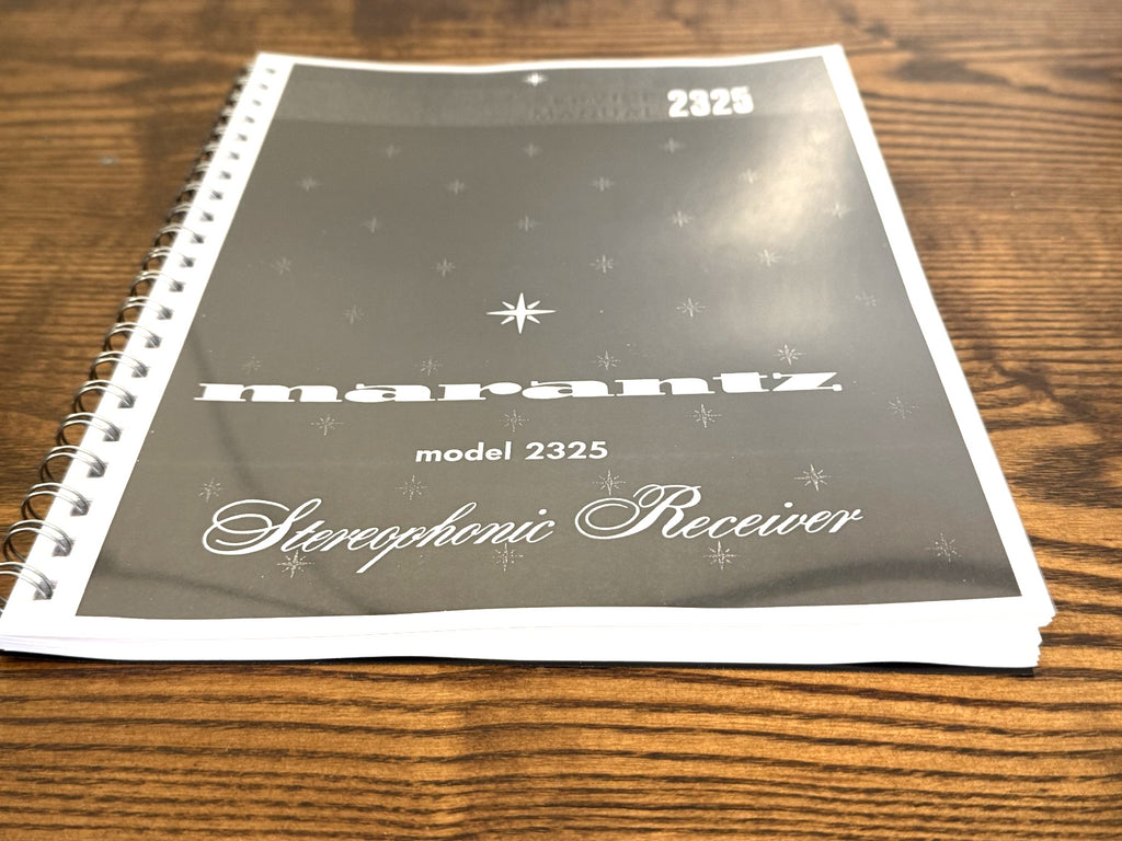 MARANTZ 2325 RECEIVER SERVICE MANUAL, WIRE BOUND, TOUGH COVERS, FOLDOUT DIAGRAMS