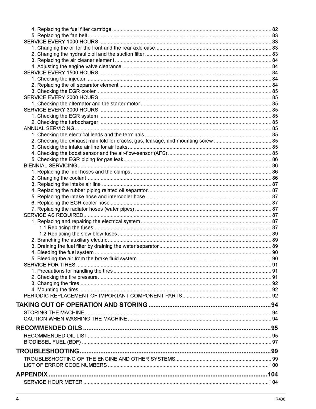 KUBOTA R430 WHEEL LOADER OPERATORS MANUAL - STEEL WIRE BOUND - PROTECTIVE COVERS