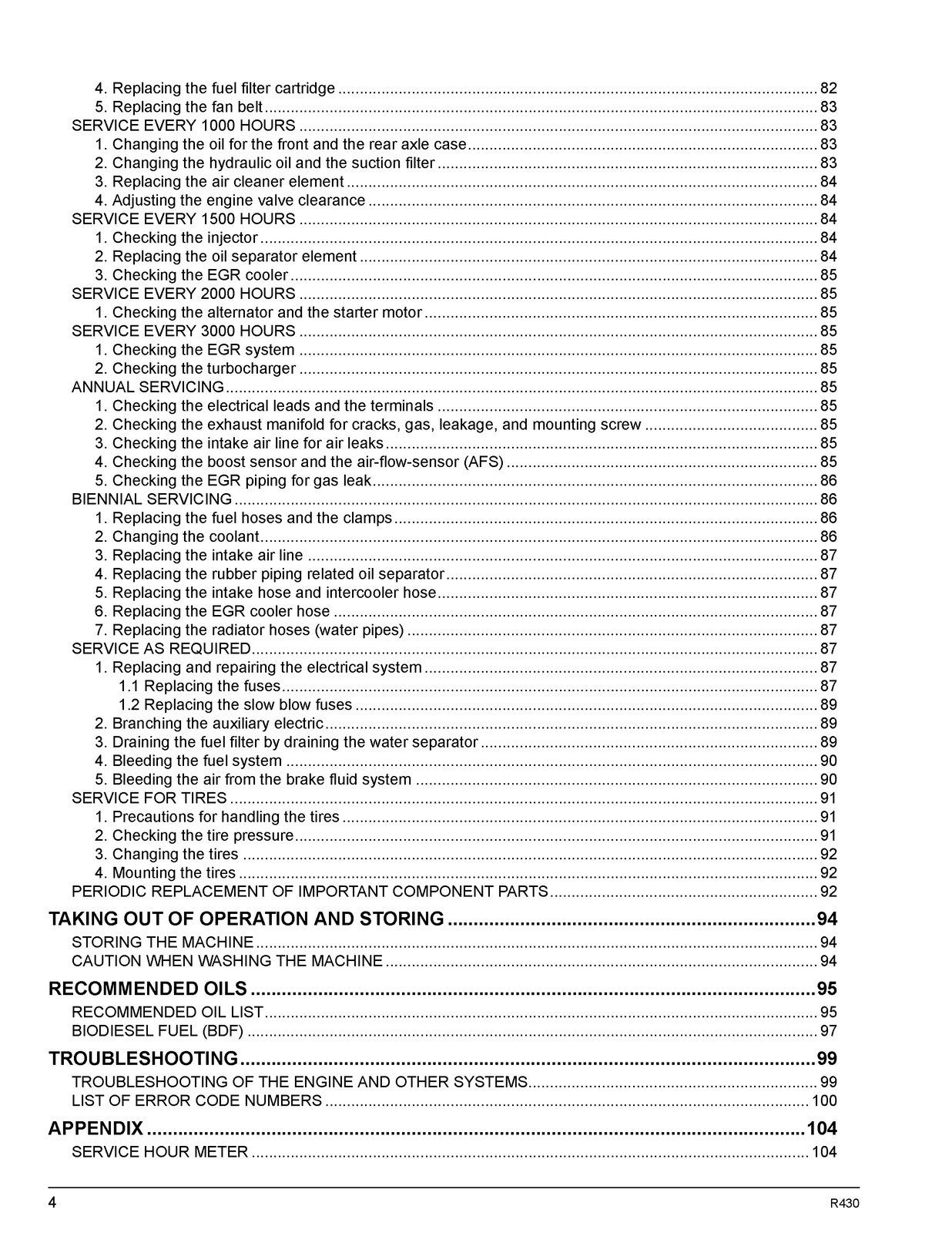 KUBOTA R430 WHEEL LOADER OPERATORS MANUAL - STEEL WIRE BOUND - PROTECTIVE COVERS