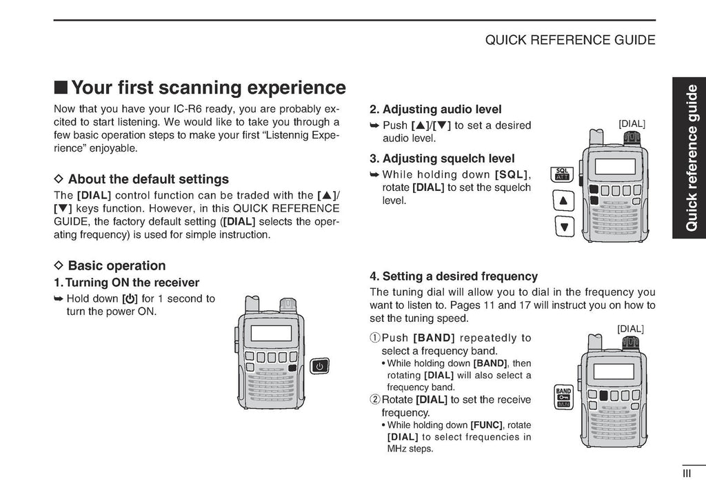 ICOM IC-R6 RECEIVER INSTRUCTION MANUAL -STEEL WIRE BOUND - PROTECTIVE COVERS