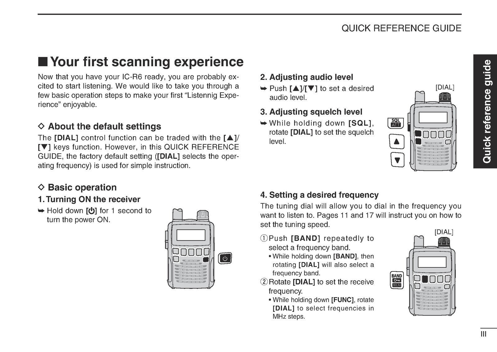 ICOM IC-R6 RECEIVER INSTRUCTION MANUAL -STEEL WIRE BOUND - PROTECTIVE COVERS