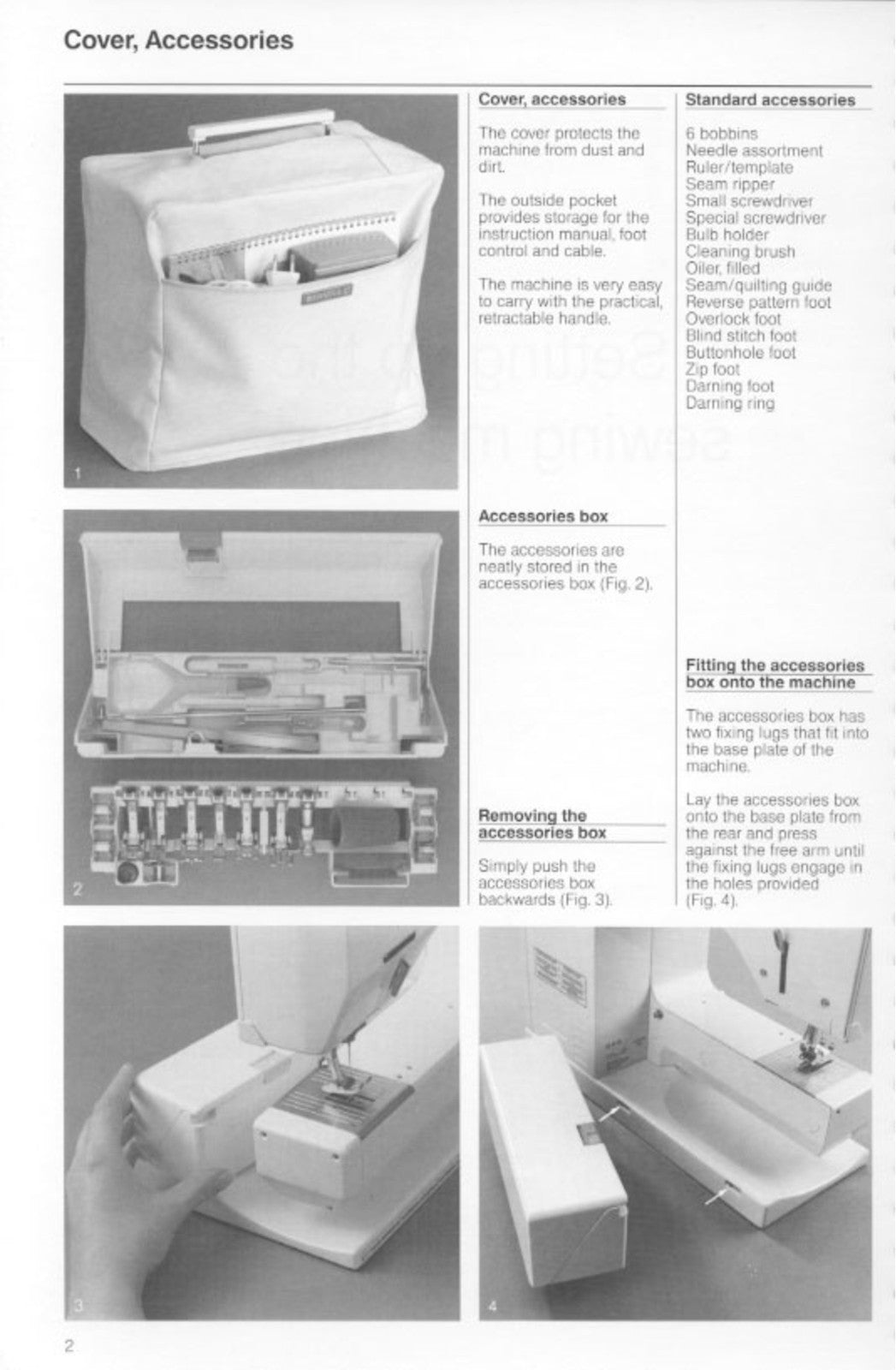 BERNINA 1011 Sewing Machine User Manual - STEEL WIRE BOUND - PROTECTIVE COVERS