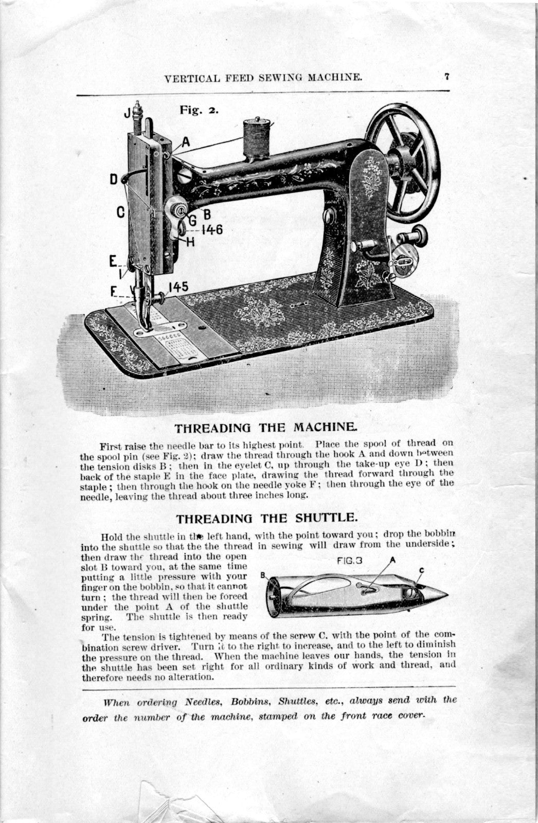 DAVIS Vertical Feed Sewing Machine Instruction Manual - WIRE BOUND - COVERS