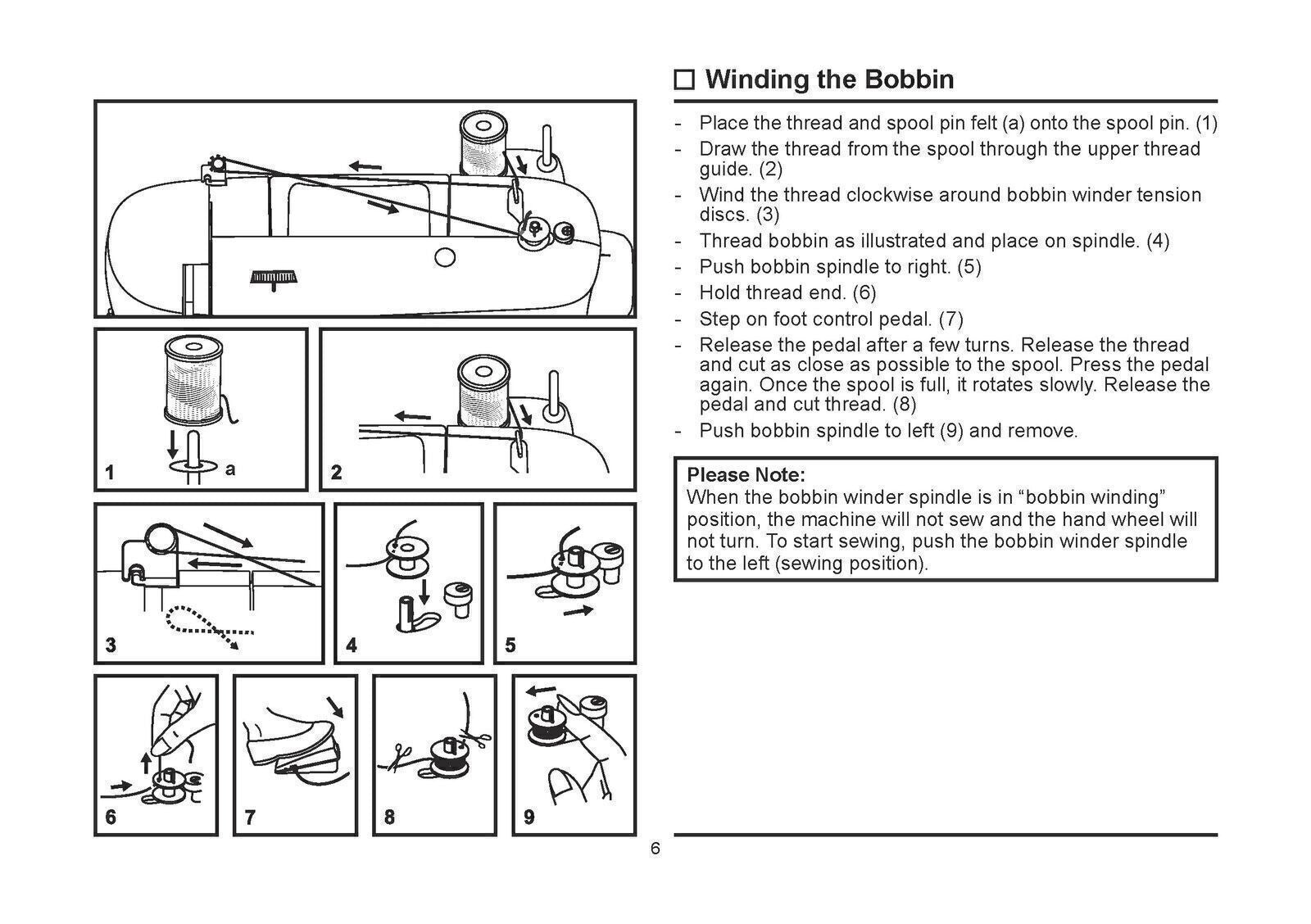 SINGER M2100 M2105 Sewing Machine User Manual Instructions DURABLE WIRE BINDING