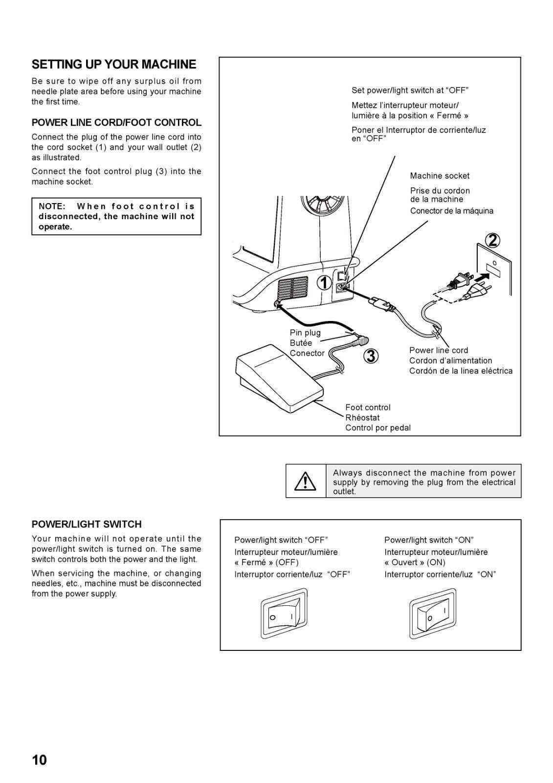 SINGER ONE PLUS Sewing Machine User Manual Operation Guide