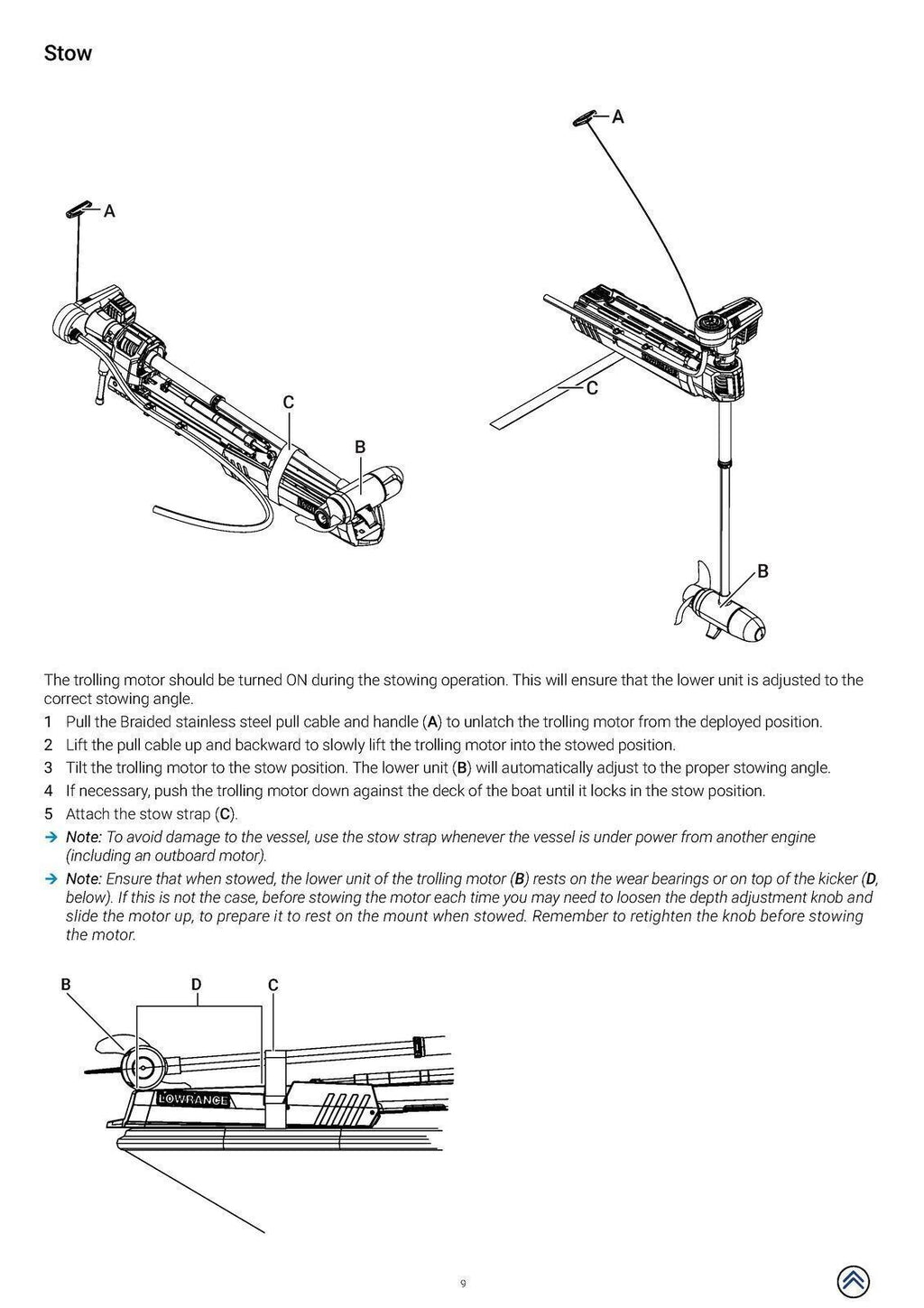LOWRANCE Ghost Trolling Motor User Manual Instructions -  WIRE BINDING & COVERS