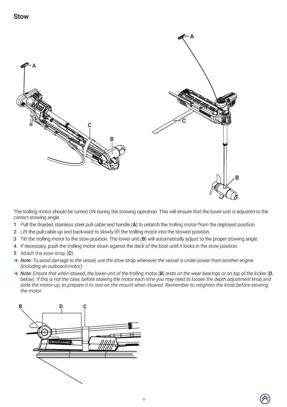 LOWRANCE Ghost Trolling Motor User Manual Instructions -  WIRE BINDING & COVERS