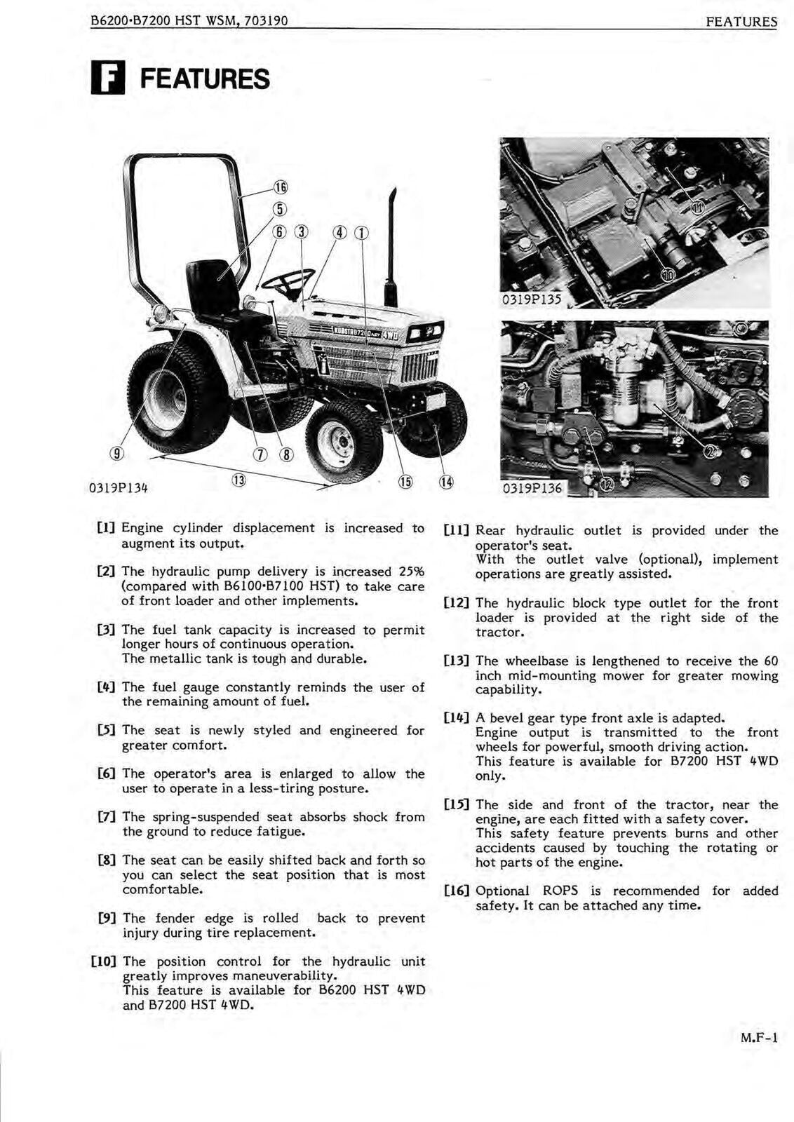 KUBOTA B6200HST B7200HST WORKSHOP MANUAL - STEEL WIRE BOUND - PROTECTIVE COVERS