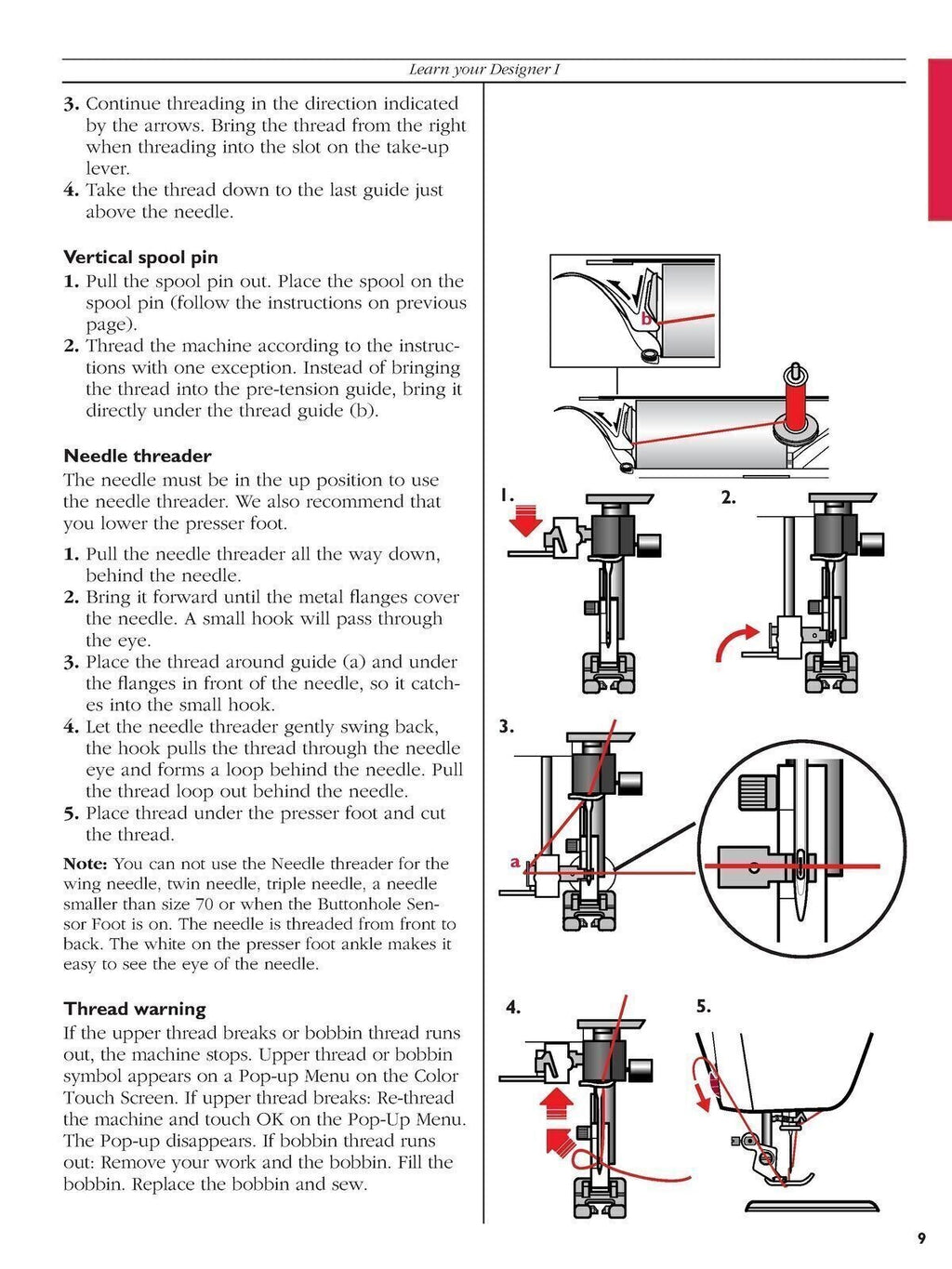 HUSQVARNA Viking Designer 1 User Guide Owner's Manual - COLOR - STEEL WIRE BOUND