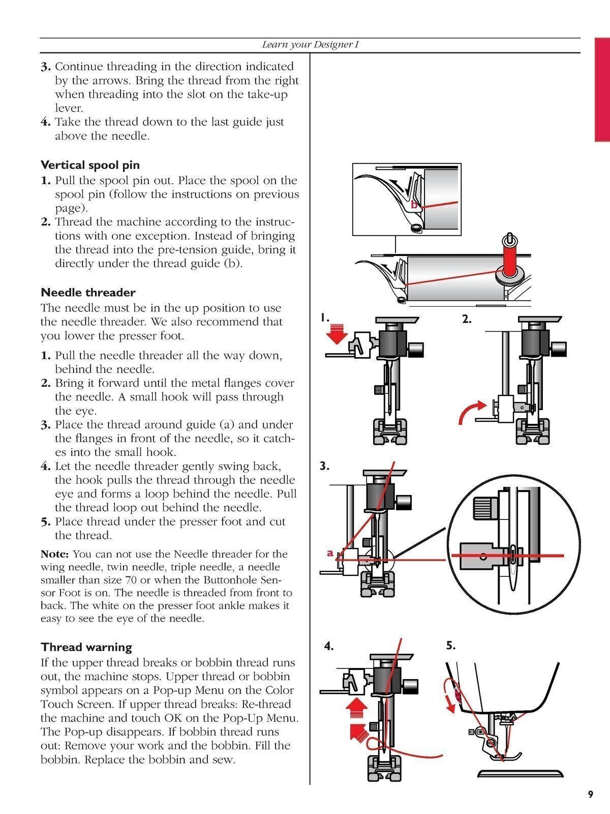 HUSQVARNA Viking Designer 1 User Guide Owner's Manual - COLOR - STEEL WIRE BOUND