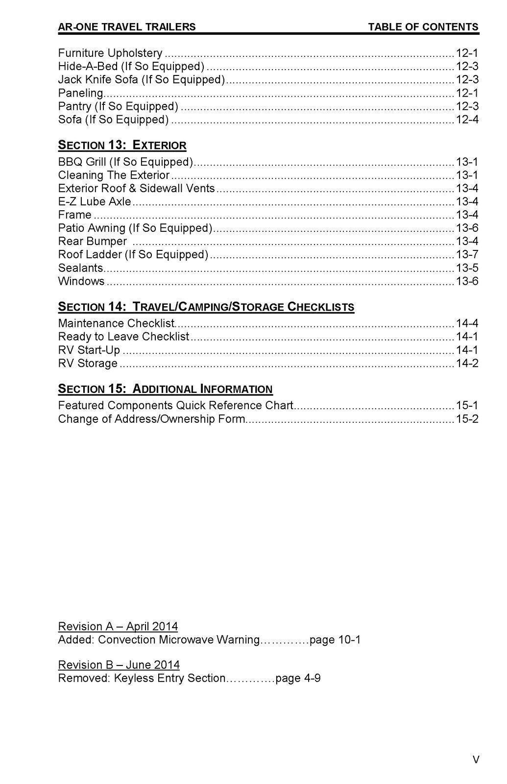 STARCRAFT 2015 AR-ONE Towable Trailer User Manual - TOUGH WIRE BINDING & COVERS