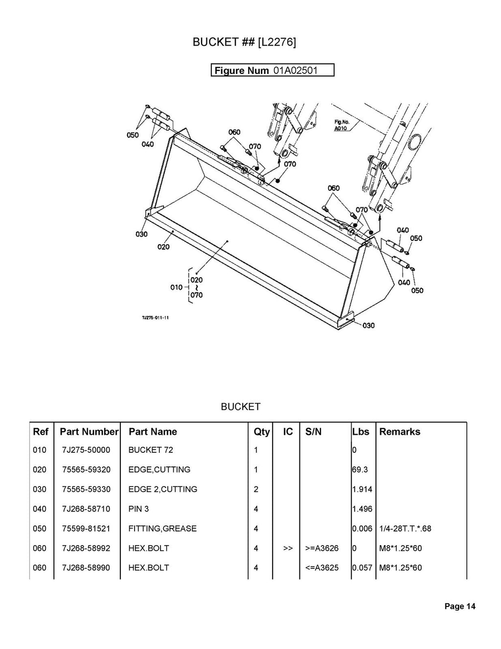 KUBOTA LA844 PARTS LIST MANUAL - Fits MX5100 4700 - WIRE BOUND, TOUGH COVERS