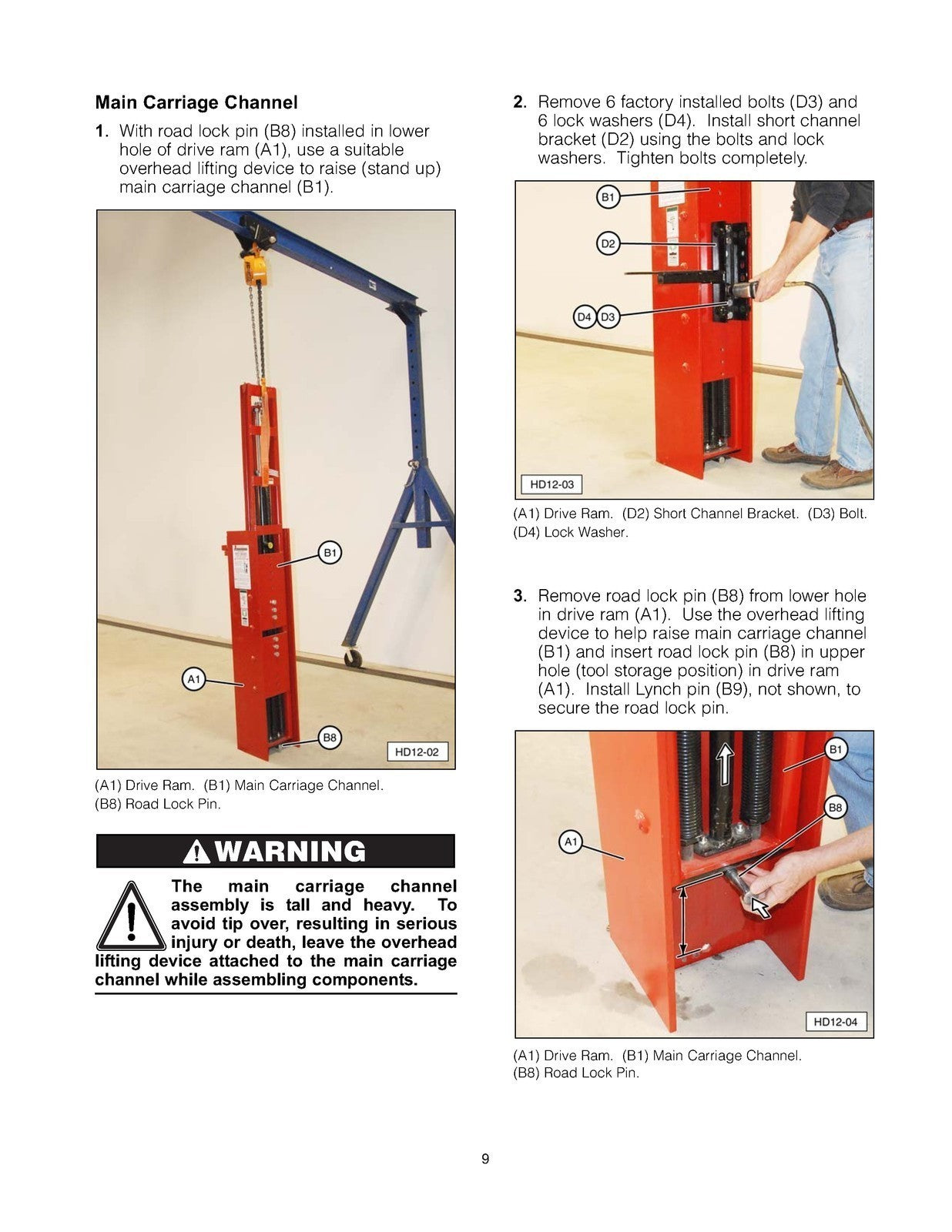SHAVER HD-12 HD-12-H Hydraulic Post Driver Operators Manual - WIRE BOUND- COVERS