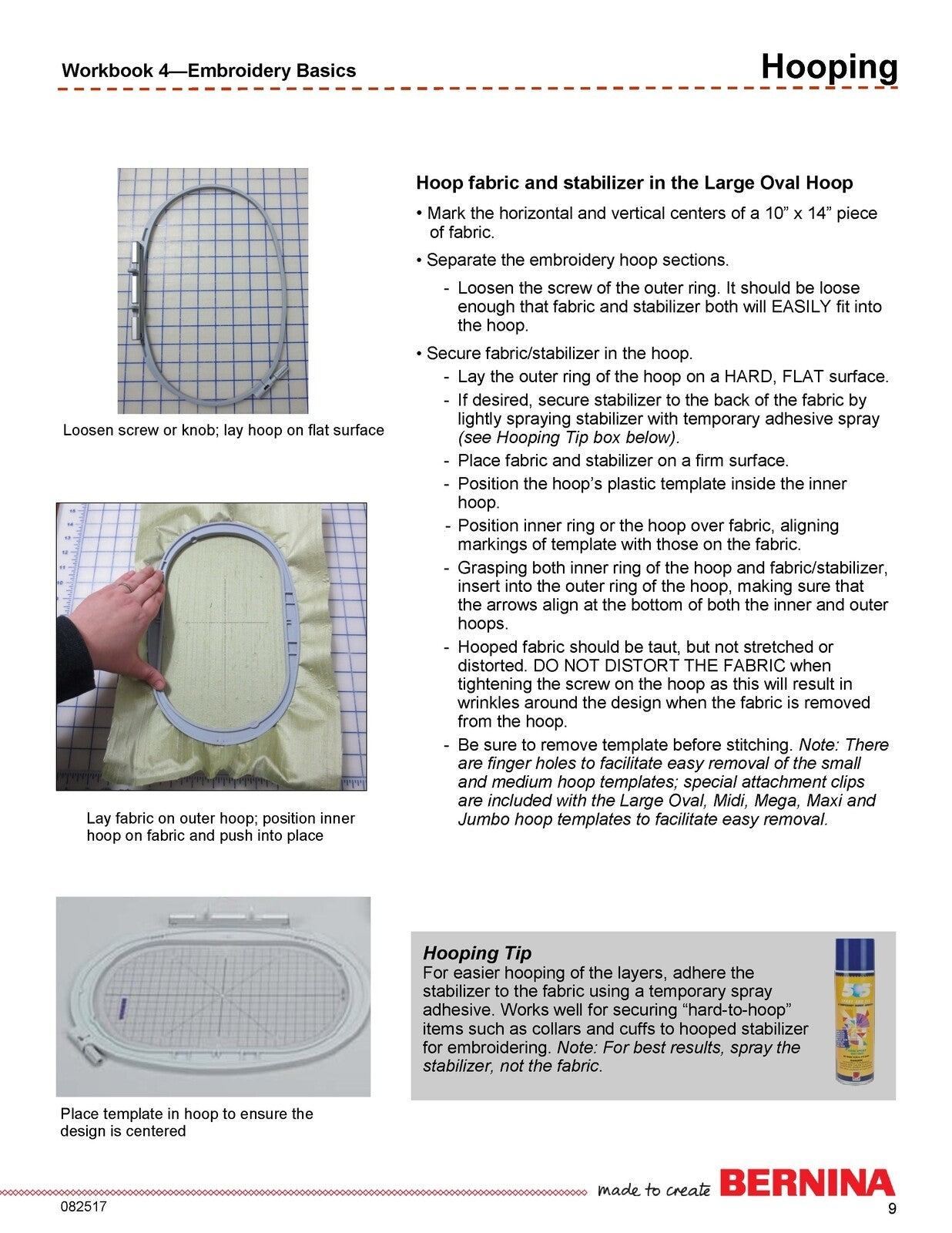 BERNINA Embroidery Workbook Addendum for B880 B790 PLUS - WIRE BOUND - COVERS