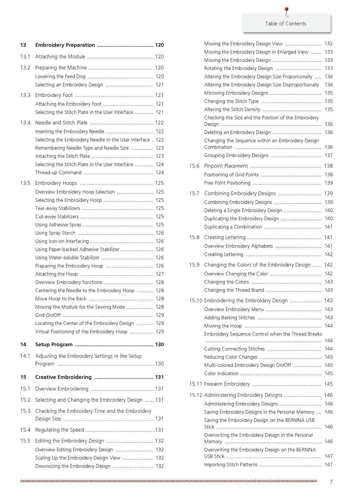 BERNINA 735 User Manual - 200 Color Pages - Protective Covers - Tough Wire Bound