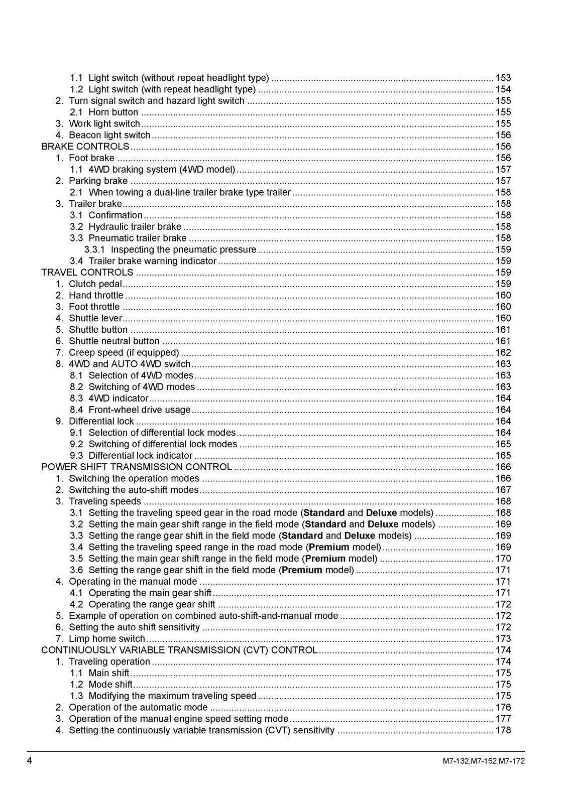KUBOTA M7132 M7152 M7172 TRACTOR OPERATORS MANUAL - WIRE BOUND - TOUGH COVERS