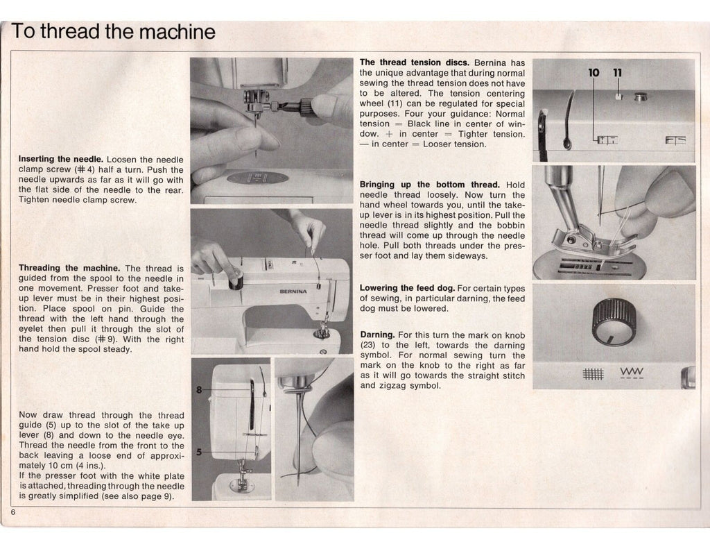 BERNINA 830 Record 831 Sewing Machine COLOR User Manual - WIRE BOUND - COVERS