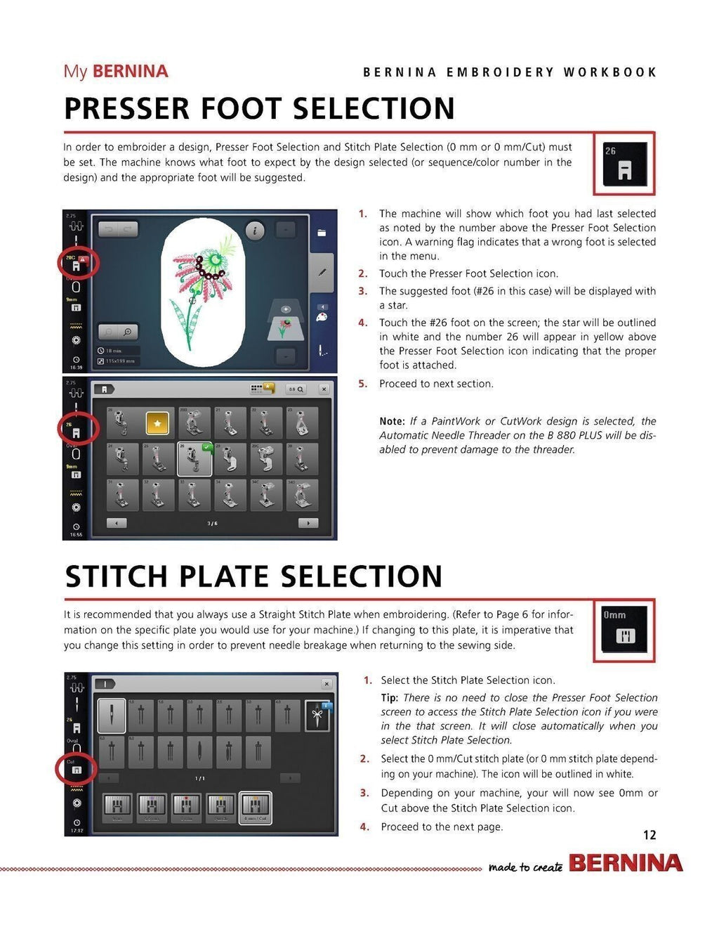 BERNINA Embroidery Workbook  - Full Color Manual,  Steel Wire Bound