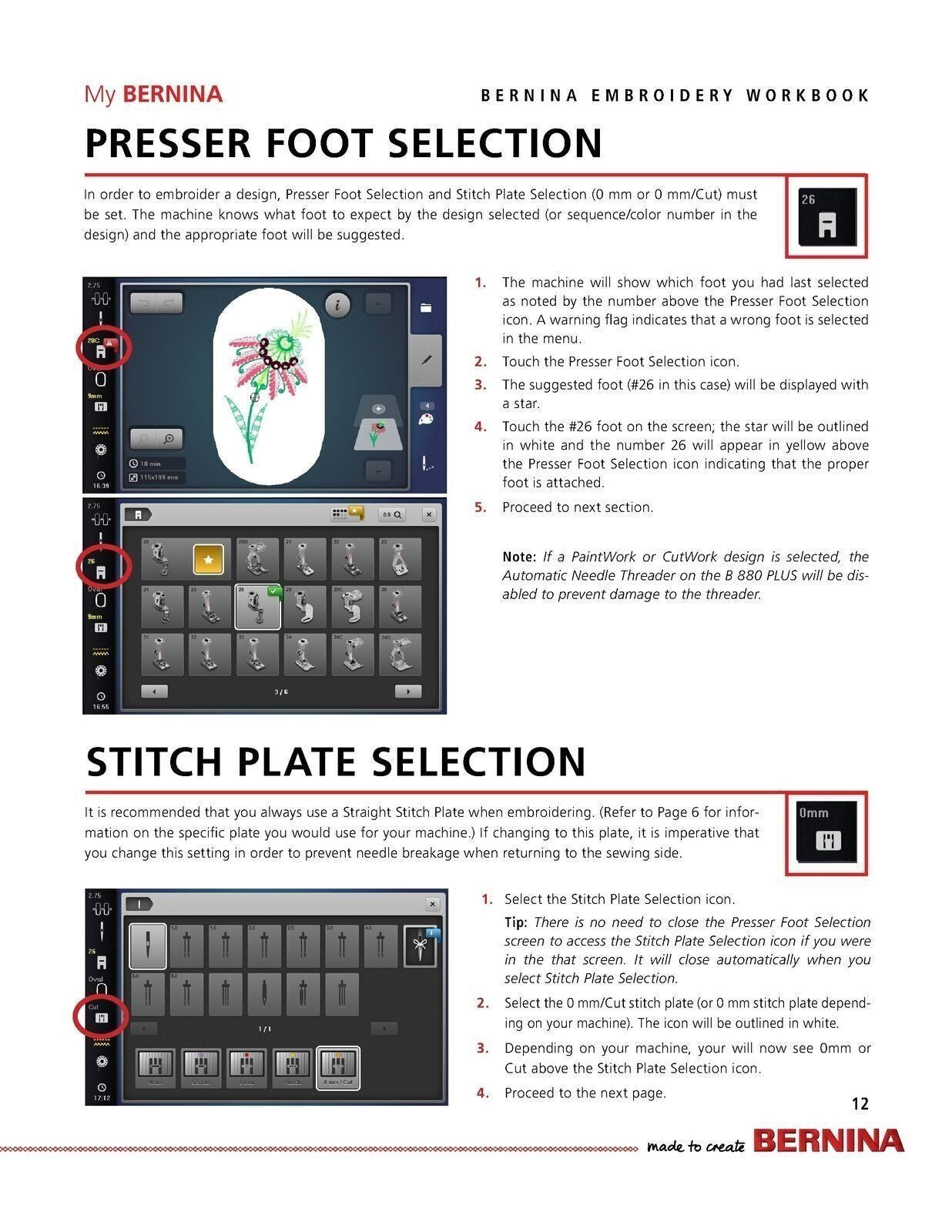 BERNINA Embroidery Workbook  - Full Color Manual,  Steel Wire Bound