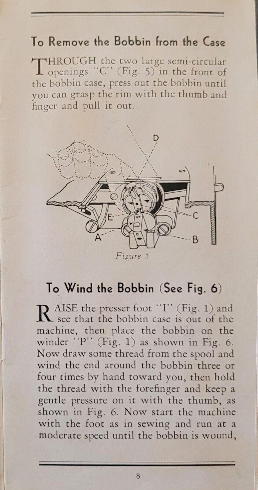 STANDARD SewHandy GE Model A Sewing Machine Instruction Manual, Wire Bound