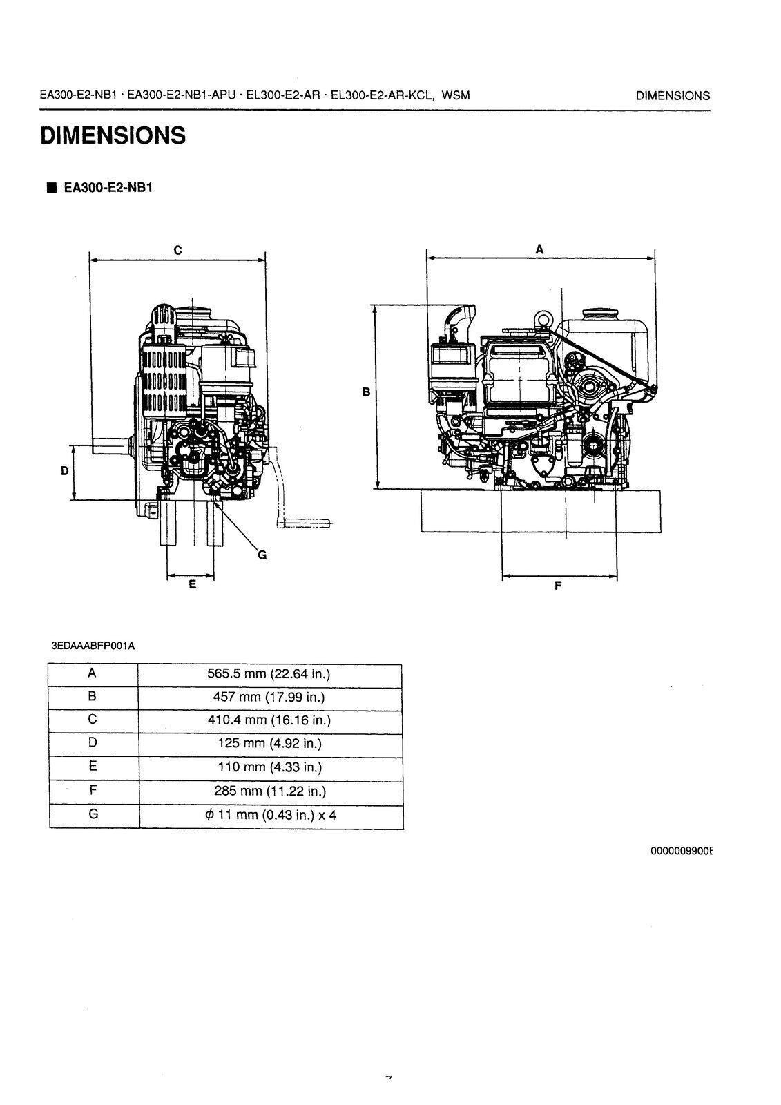 KUBOTA EA300 DIESEL ENGINE WORKSHOP MANUAL - STEEL WIRE BOUND, PROTECTIVE COVERS