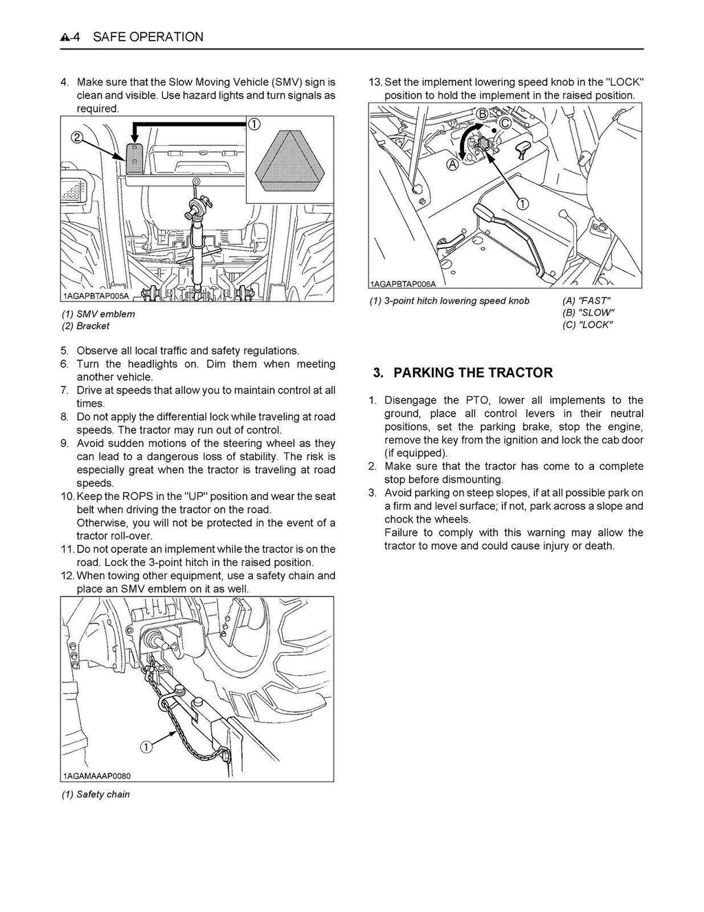 KUBOTA L2501 Tractor Operator's Manual Operation User Guide 97 Pages WIRE BOUND