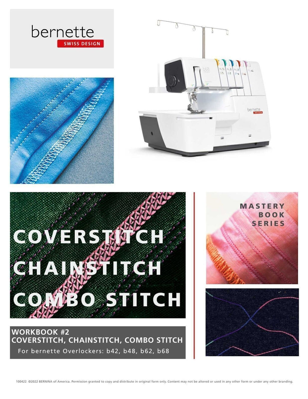 BERNINA B68 Airlock Serger User Manual + 2 WORKBOOK BUNDLE: Basics; Stitch Types