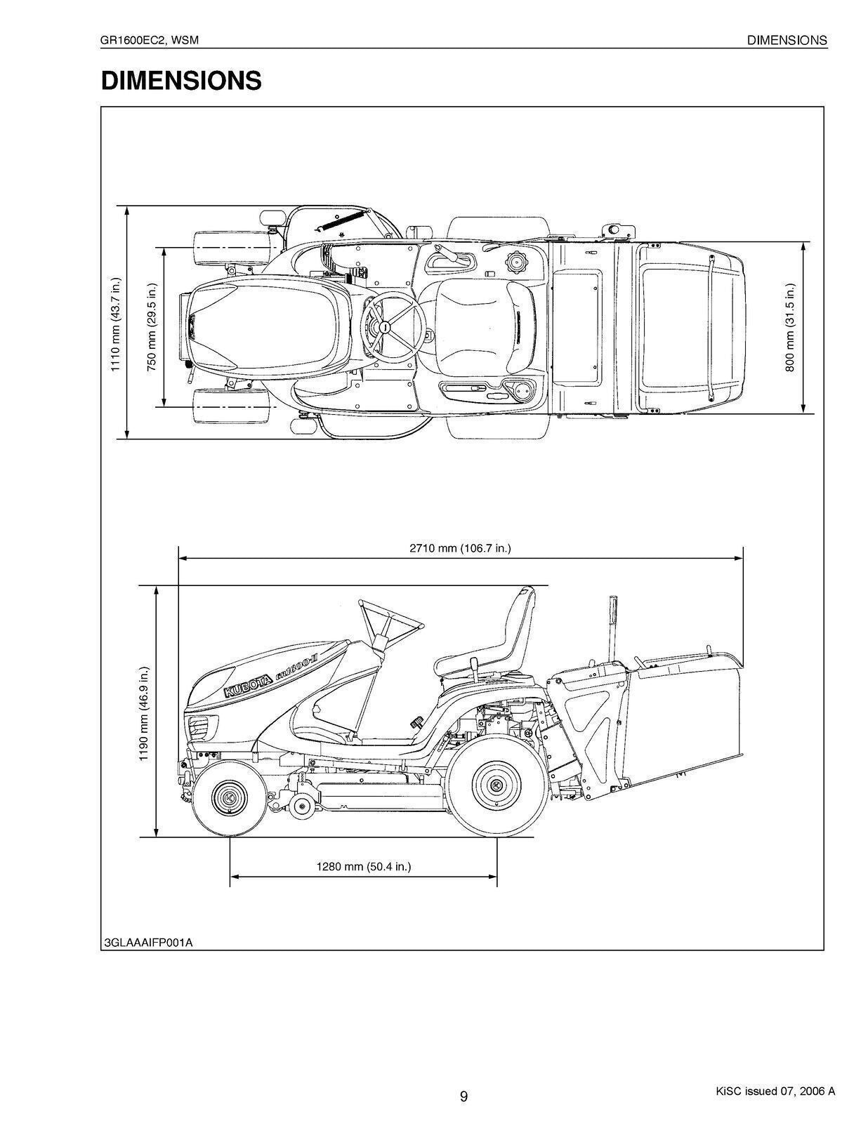 KUBOTA GR1600 TRACTOR WORKSHOP MANUAL  - STEEL WIRE BOUND - PROTECTIVE COVERS