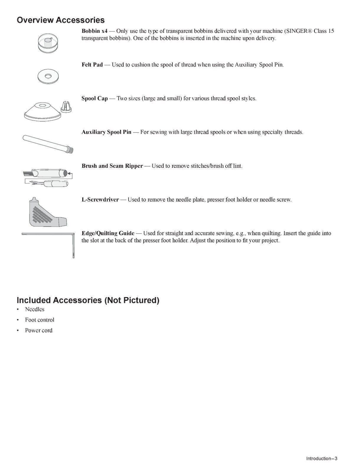 SINGER HD500 Sewing Machine User Manual Owners Instruction Manual (English)