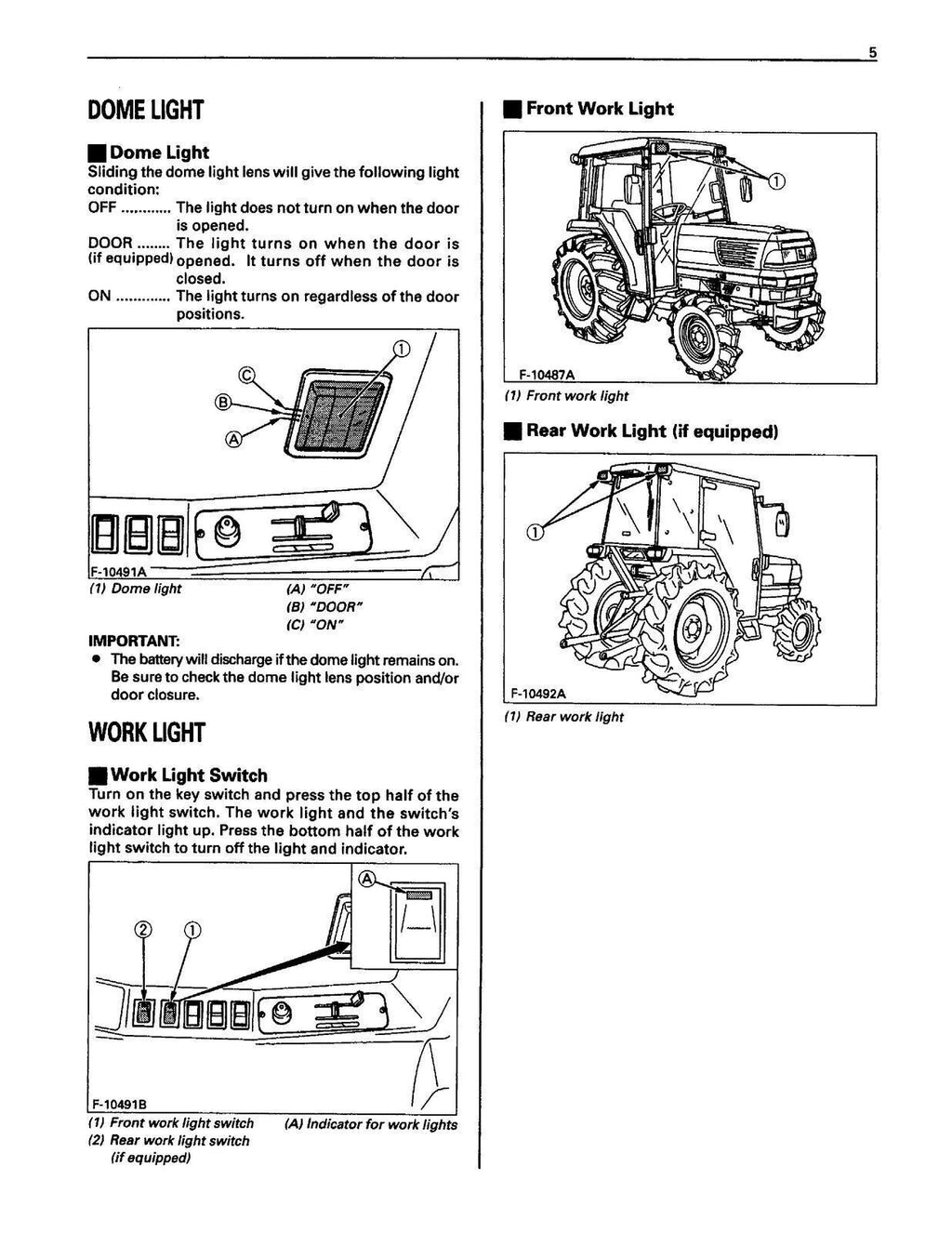KUBOTA L3710 L4310 L4610 CAB OPERATORS MANUAL - WIRE BOUND - PROTECTIVE COVERS