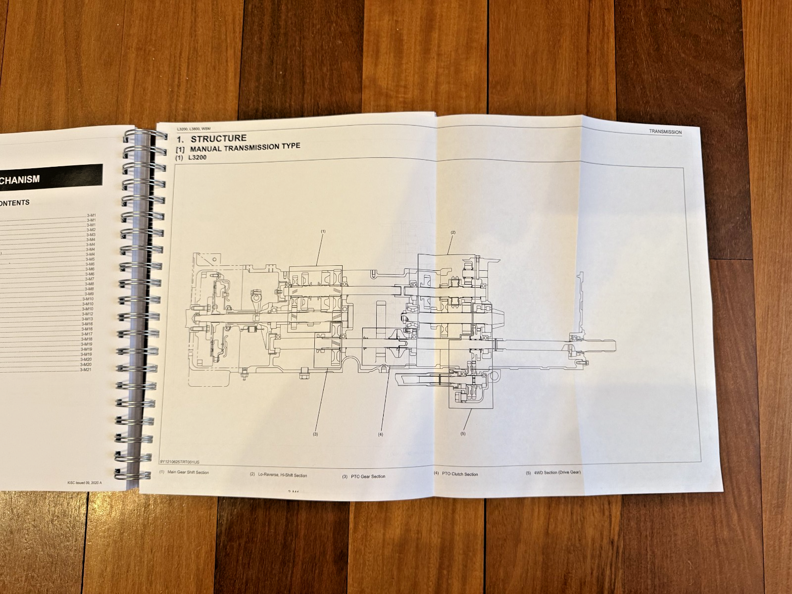 KUBOTA L3200 L3800 Tractor Workshop Manual 2011-2014 - BOUND - COVERS - FOLDOUTS