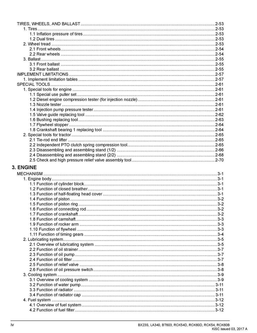 KUBOTA BX23S LA340 BT603 RCK54D RCK60D RCK54 RCK60B WORKSHOP MANUAL, XL FOLDOUTS